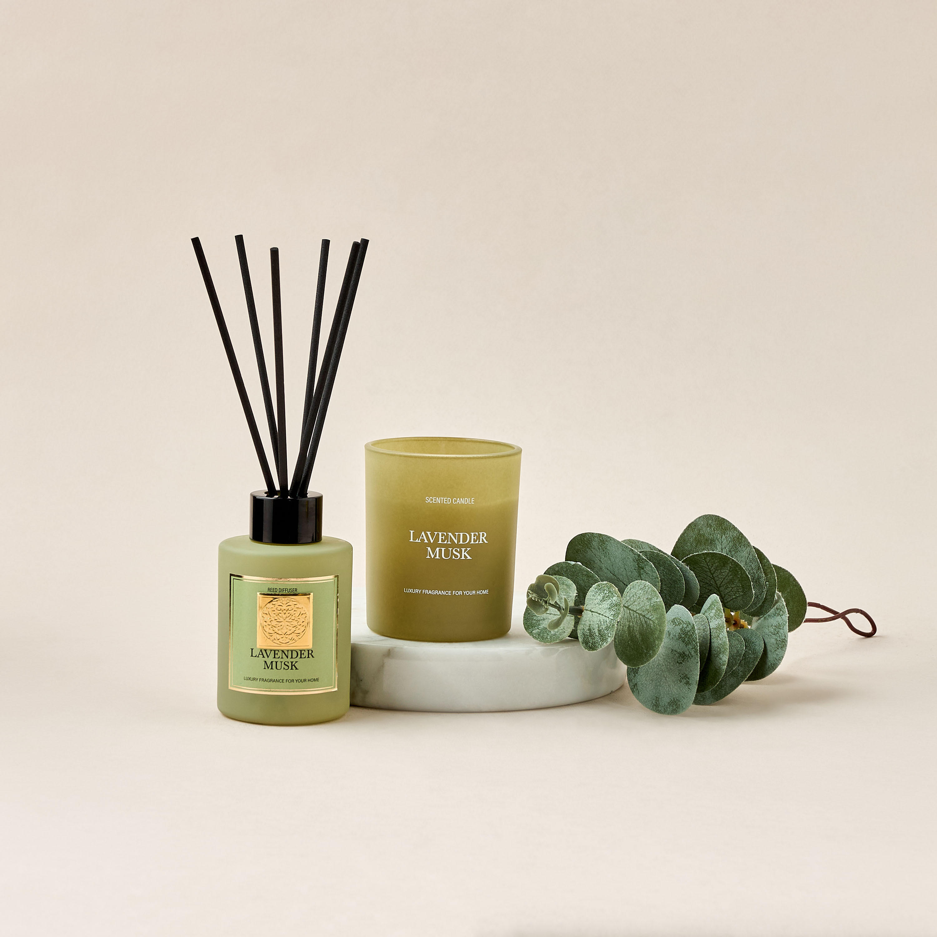 Saffron Glow Scented Reed Diffuser and Jar Candle Set-household-homefragrance-fragrancegiftset-image-1