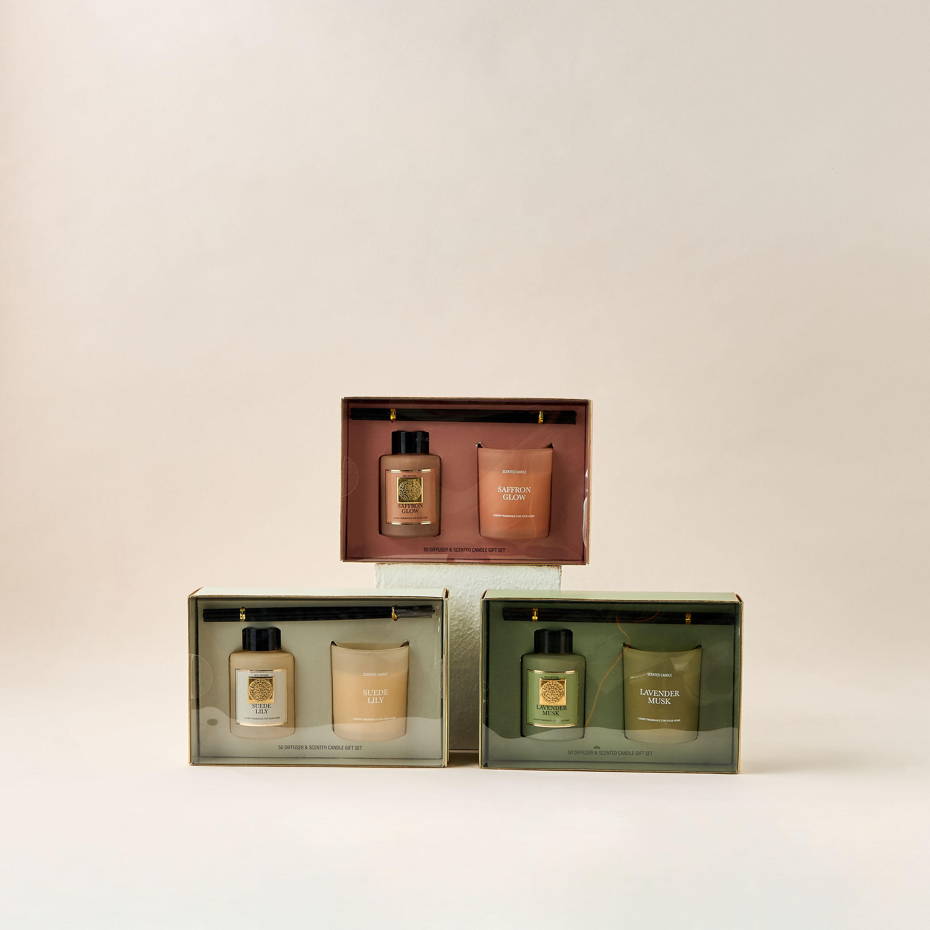 Saffron Glow Scented Reed Diffuser and Jar Candle Set-household-homefragrance-fragrancegiftset-image-7