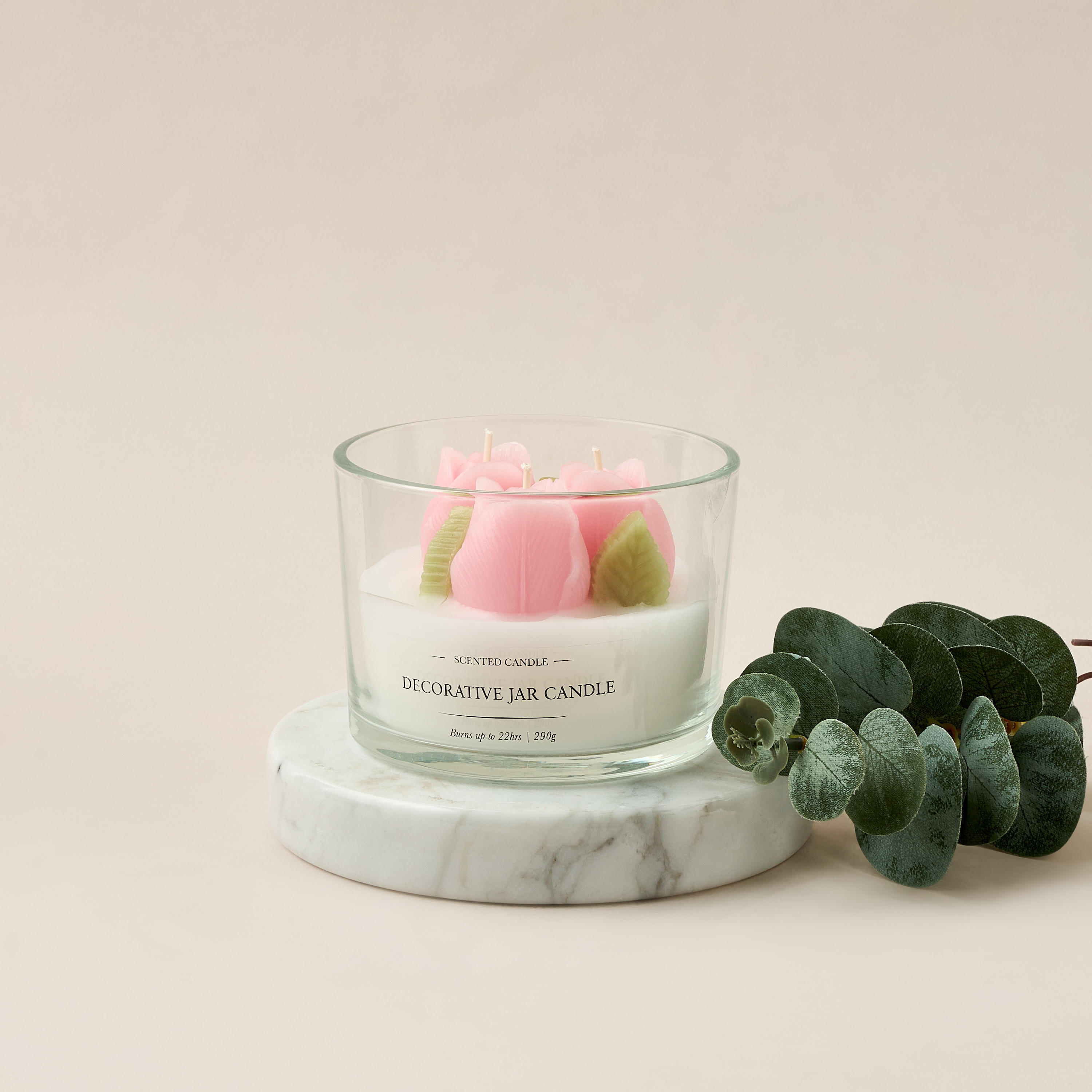 Rose Scented Jar Candle - 64 gms-household-homefragrance-candles-image-1