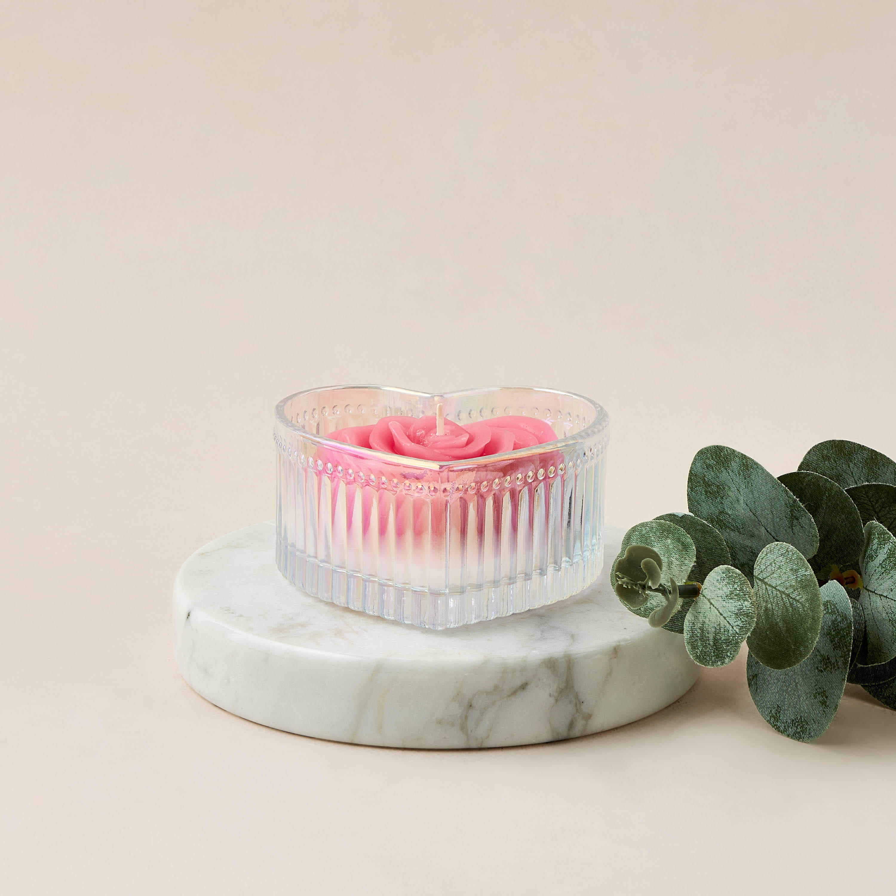 Heart Shaped Rose Scented Jar Candle - 68 gms-household-homefragrance-candles-image-1