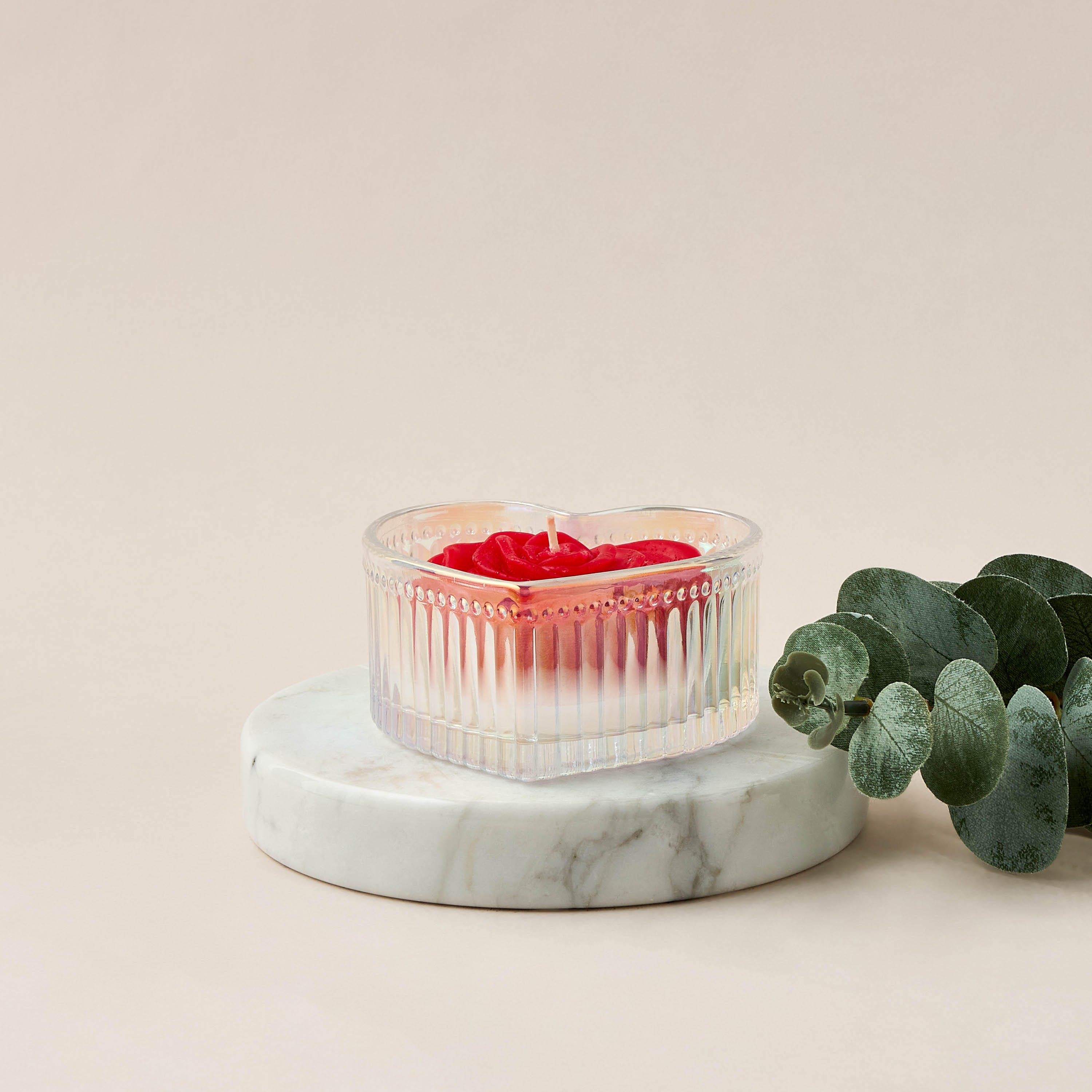 Heart Shaped Rose Scented Jar Candle - 68 gms-household-homefragrance-candles-image-1