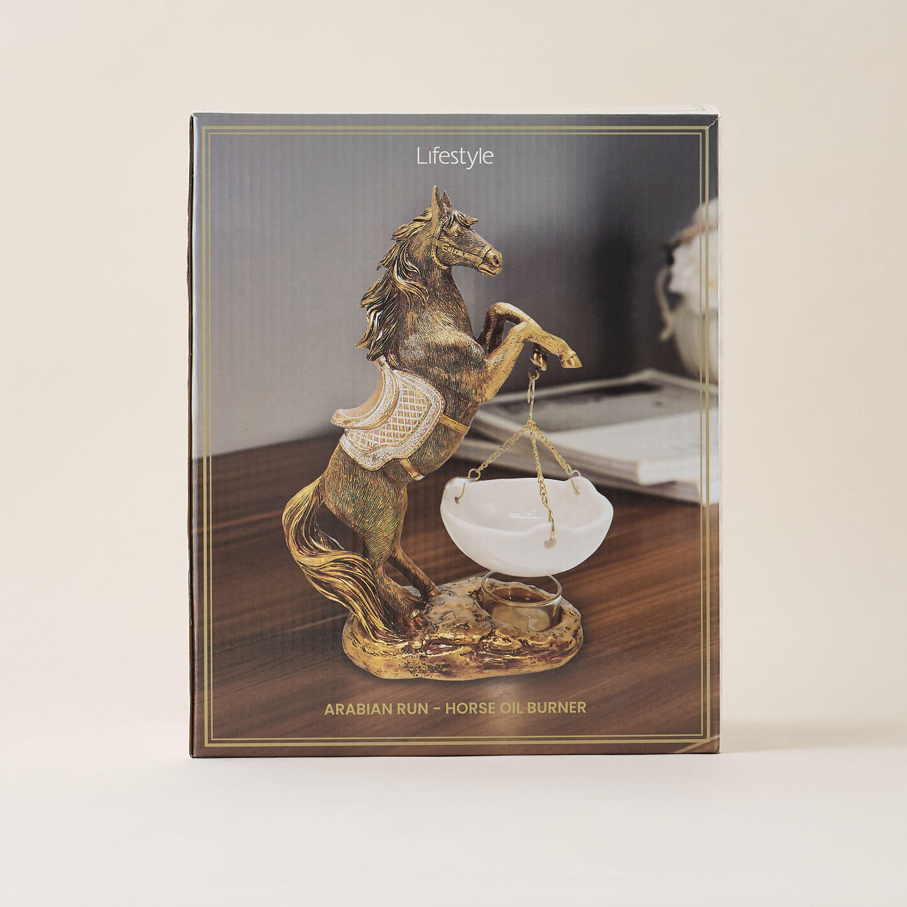 Arabian Run Horse Oil Burner - 17x8x25 cms-household-homefragrance-burners-image-7