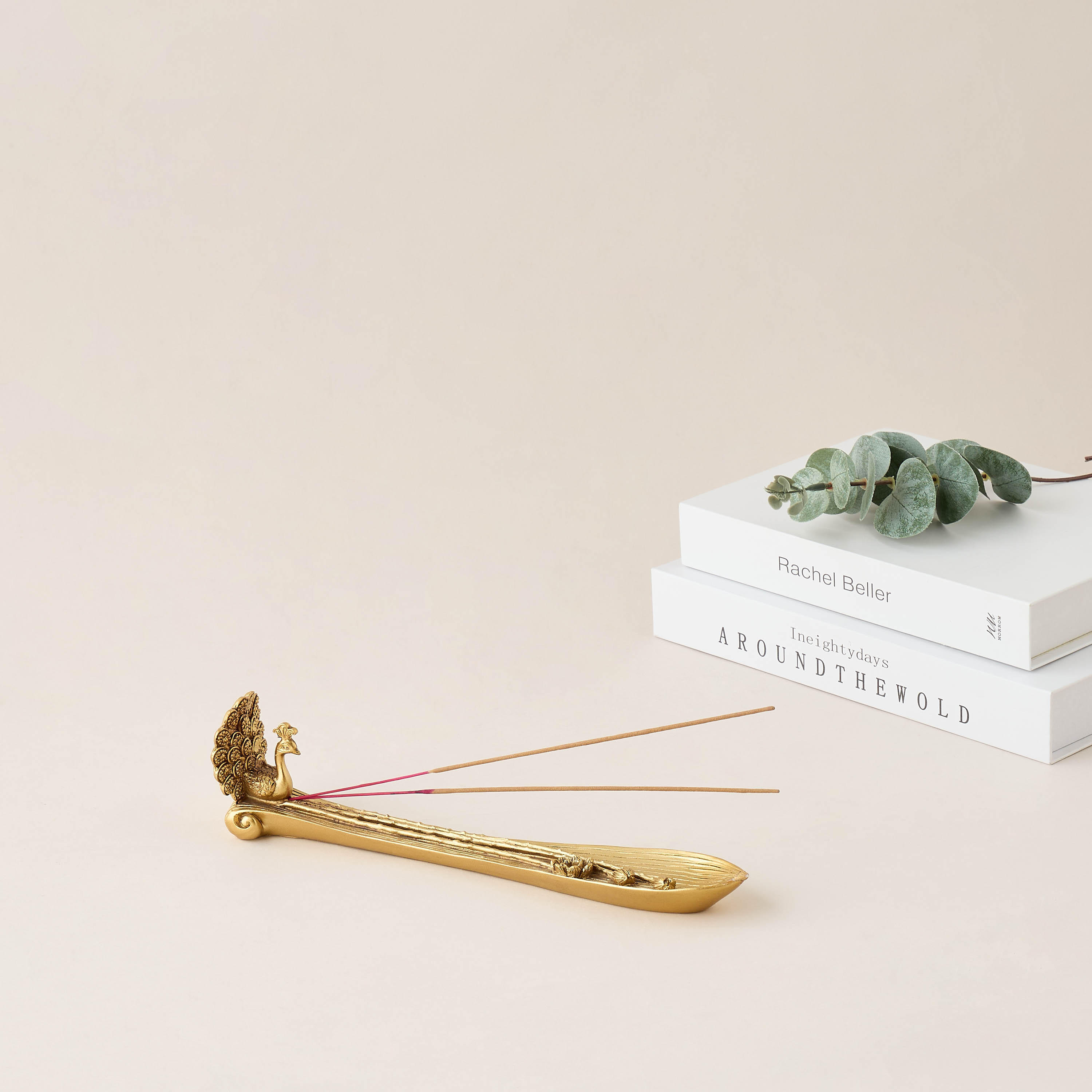 Mystic Peacock Incense Holder - 25x5x6 cms-household-homefragrance-burners-image-1