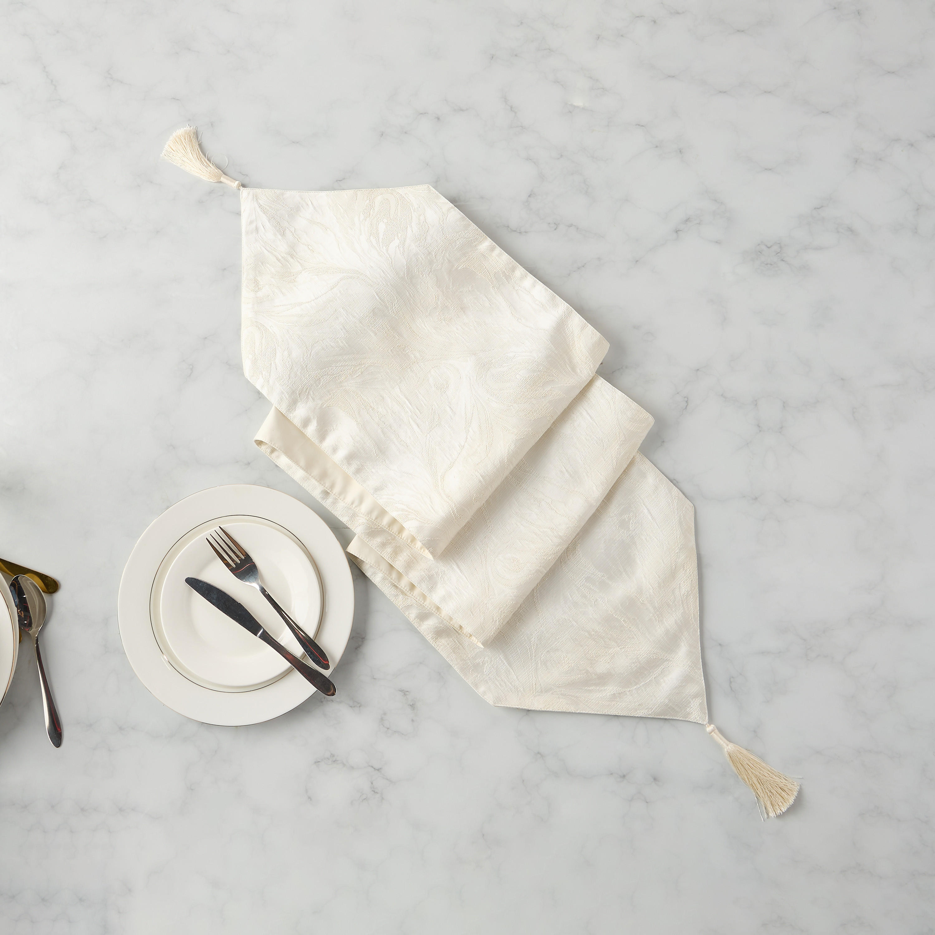 Simsar Textured Table Runner - 180x33 cms-household-dining-tablelinen-runnersandtablecovers-image-1