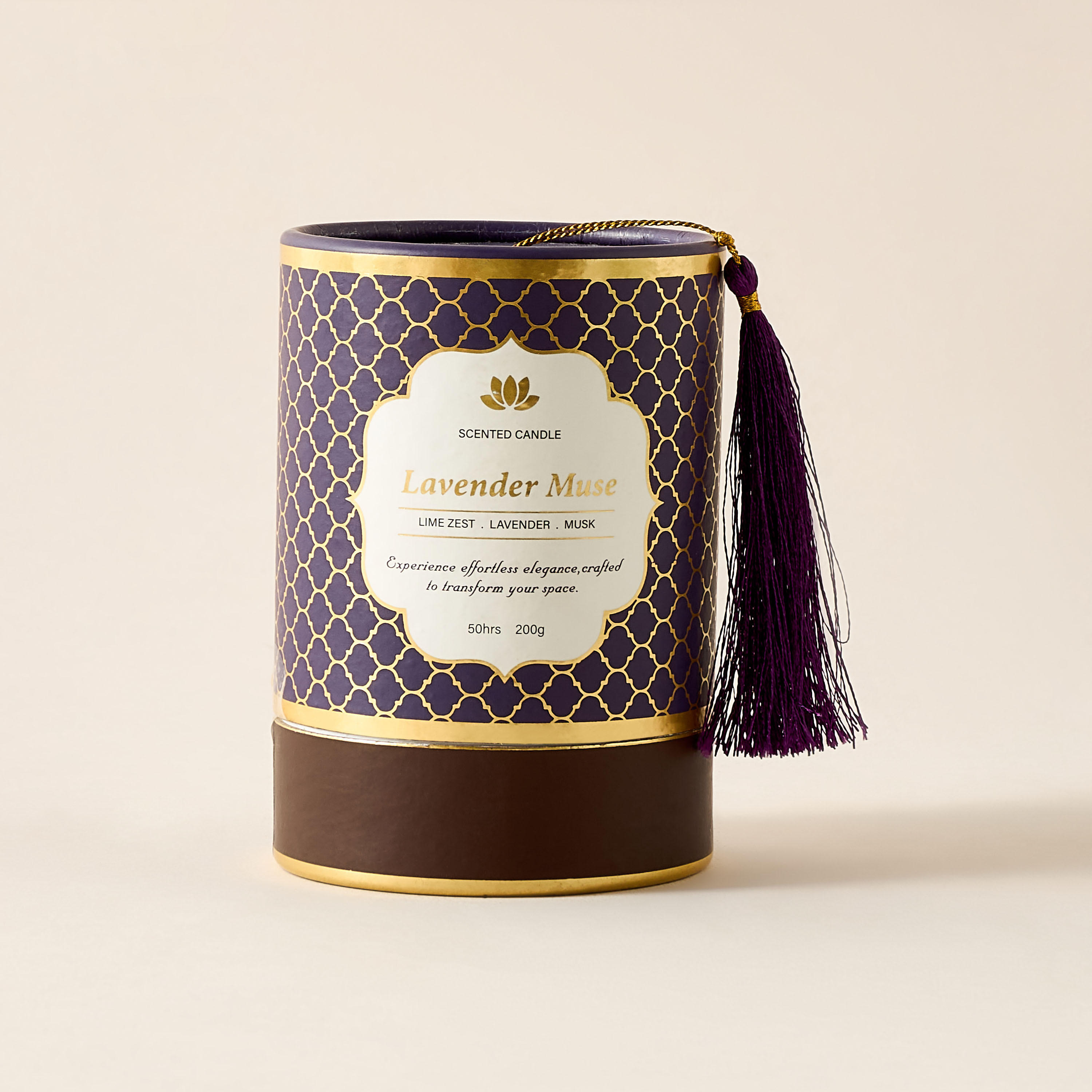 Golden Souk Lavender Muse Scented Jar Candle - 200 gms-household-homefragrance-candles-image-4