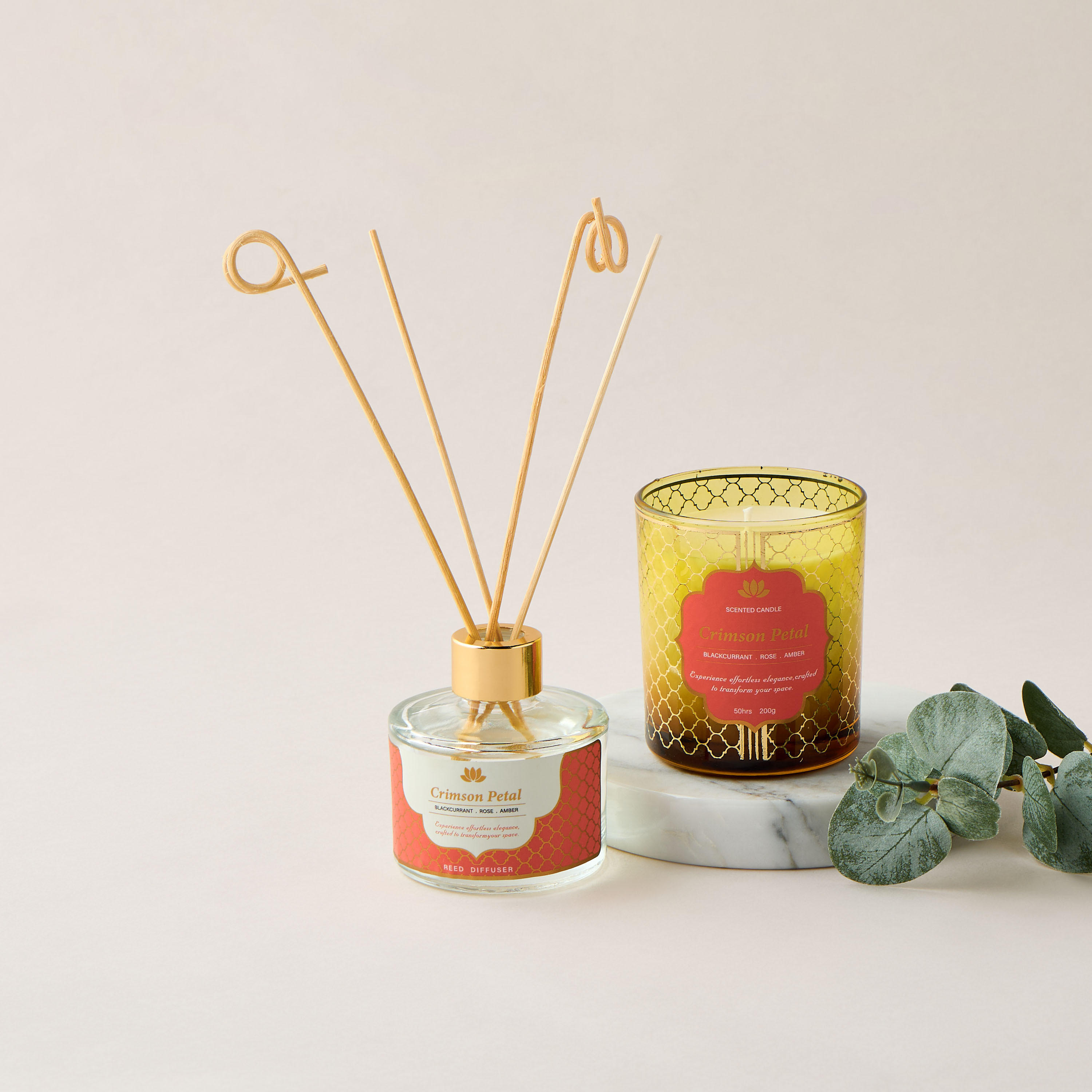 Golden Souk Crimson Petal Scented Jar Candle - 50 h-household-homefragrance-candles-image-5