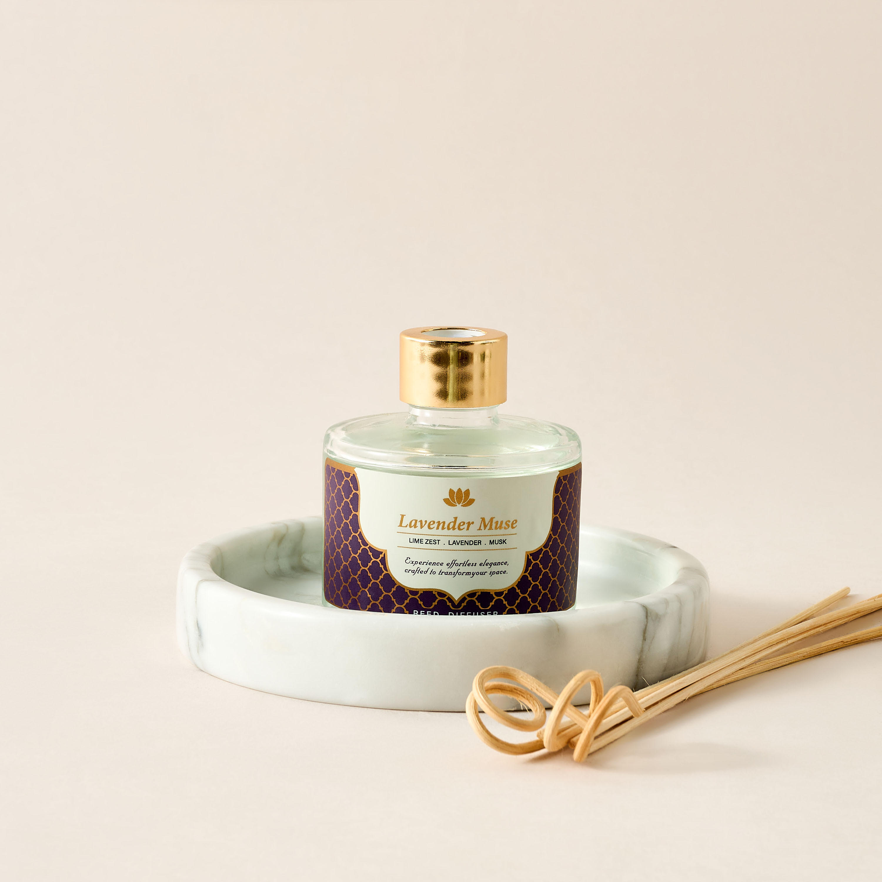 طقم موزع عطور أعواد لافندر ميوز من جولدن سوك - 120 مل-household-homefragrance-reeddiffusers-image-4