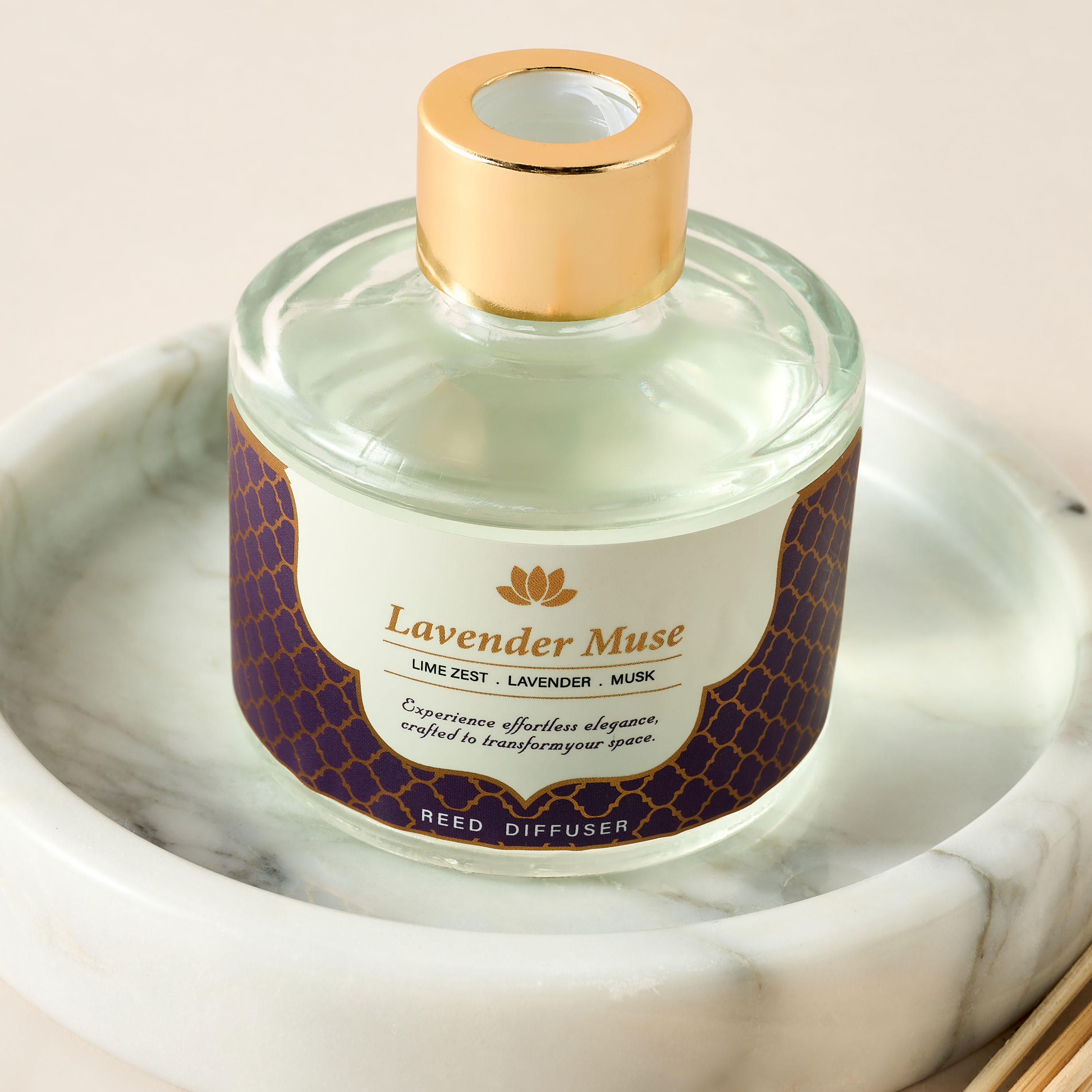طقم موزع عطور أعواد لافندر ميوز من جولدن سوك - 120 مل-household-homefragrance-reeddiffusers-image-3