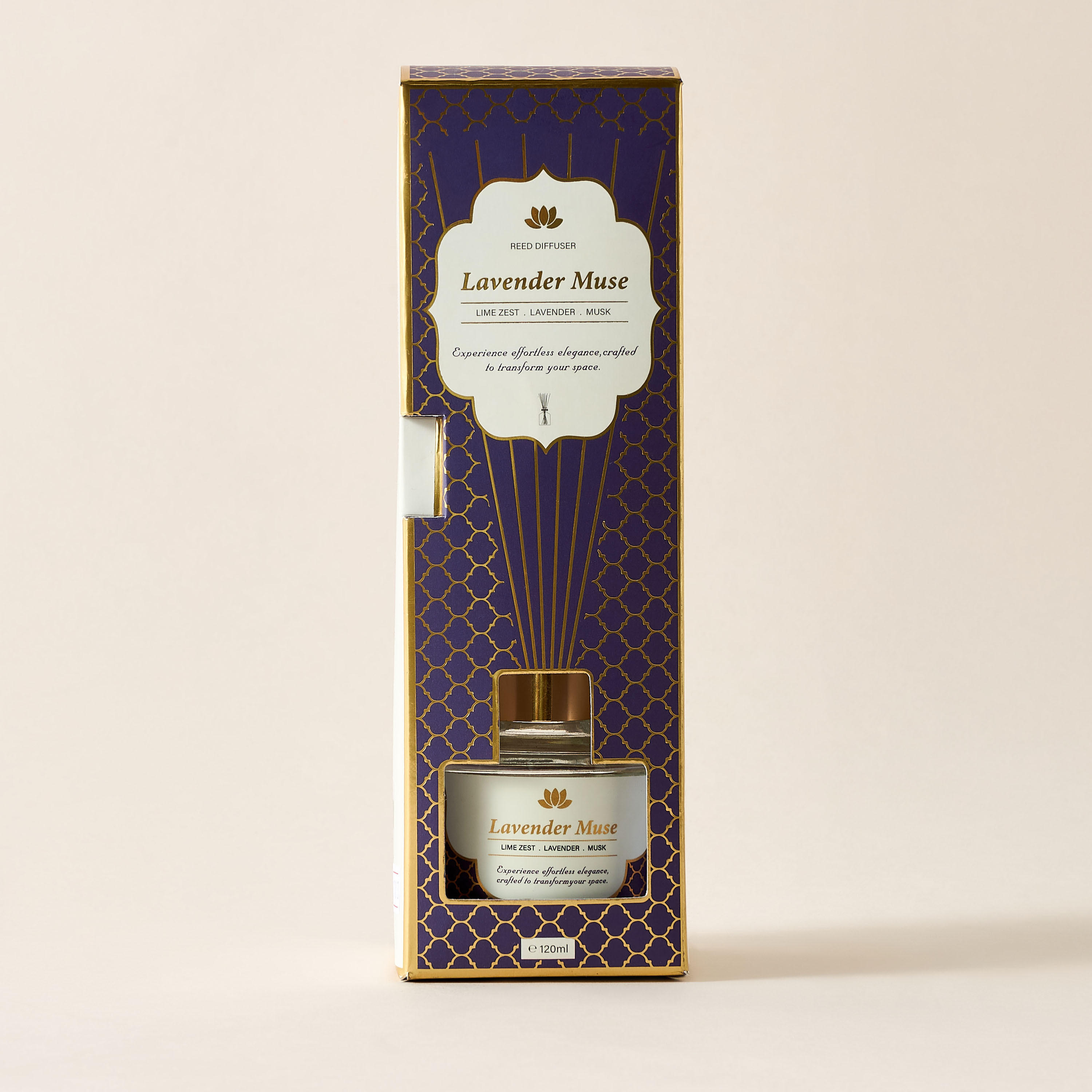 طقم موزع عطور أعواد لافندر ميوز من جولدن سوك - 120 مل-household-homefragrance-reeddiffusers-image-2