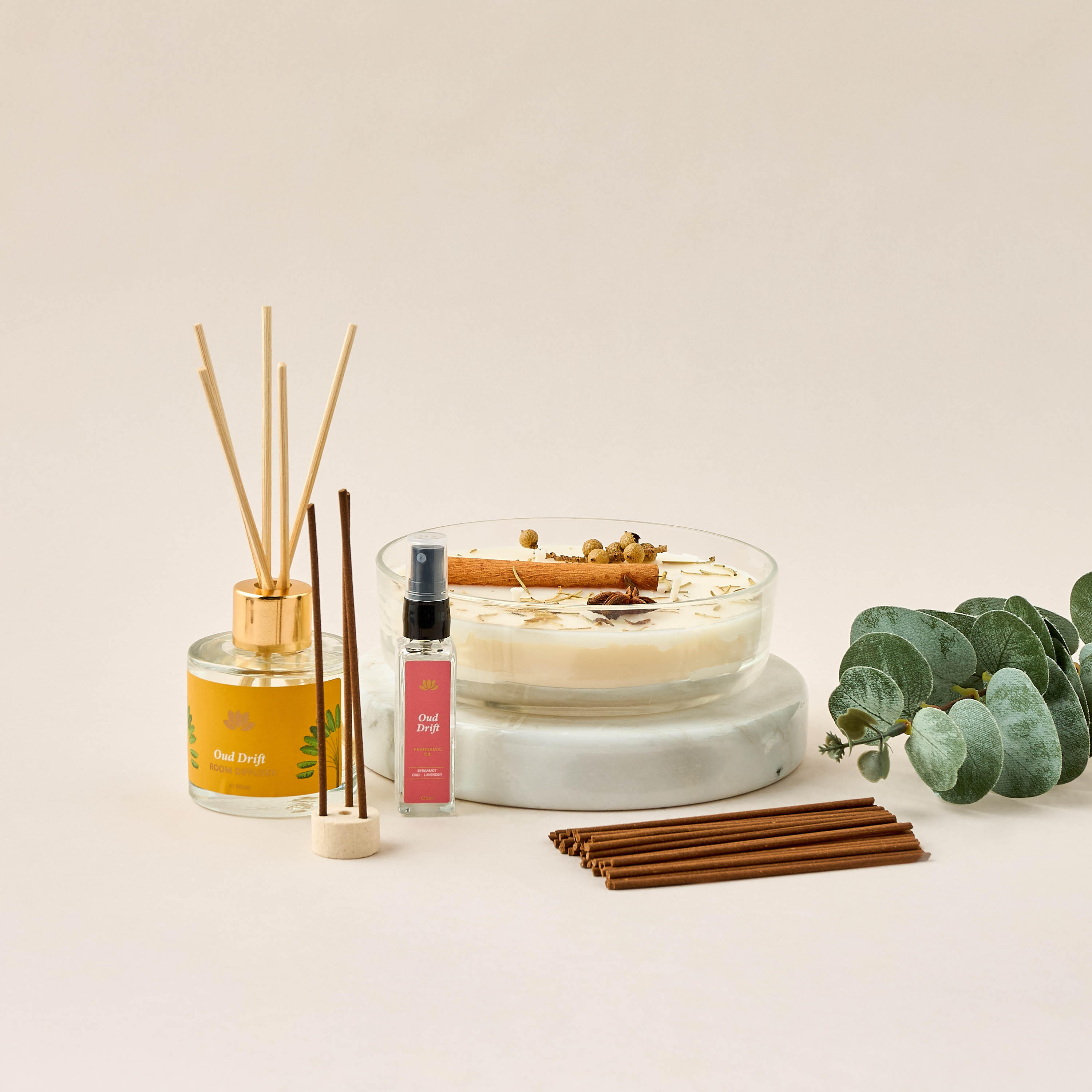 Golden Souk Oud Drift 4-Piece Reed Diffuser Set-household-homefragrance-fragrancegiftset-image-1