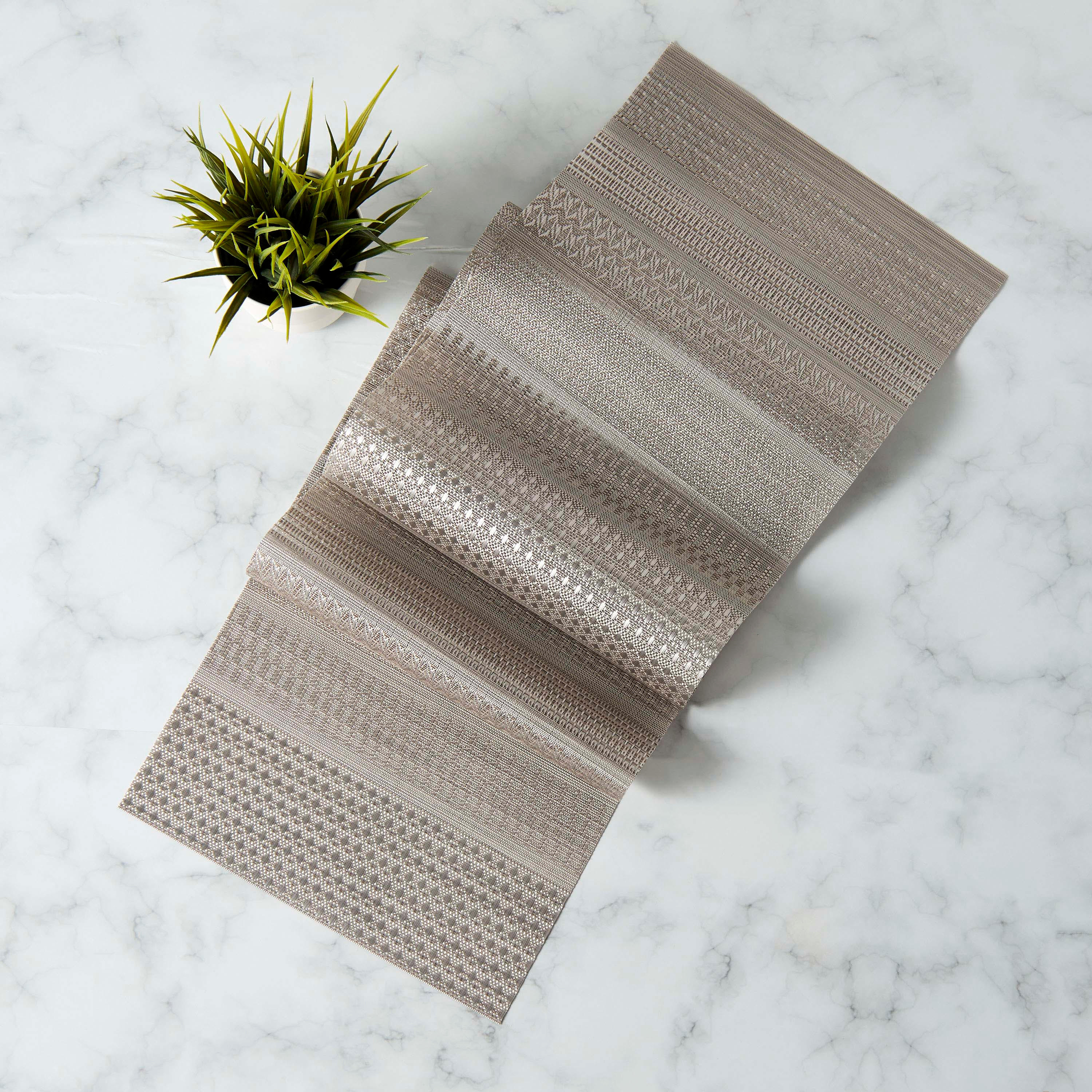 Textured 5-Piece Table Placemat and Runner Set-household-dining-tablelinen-runnersandtablecovers-image-2