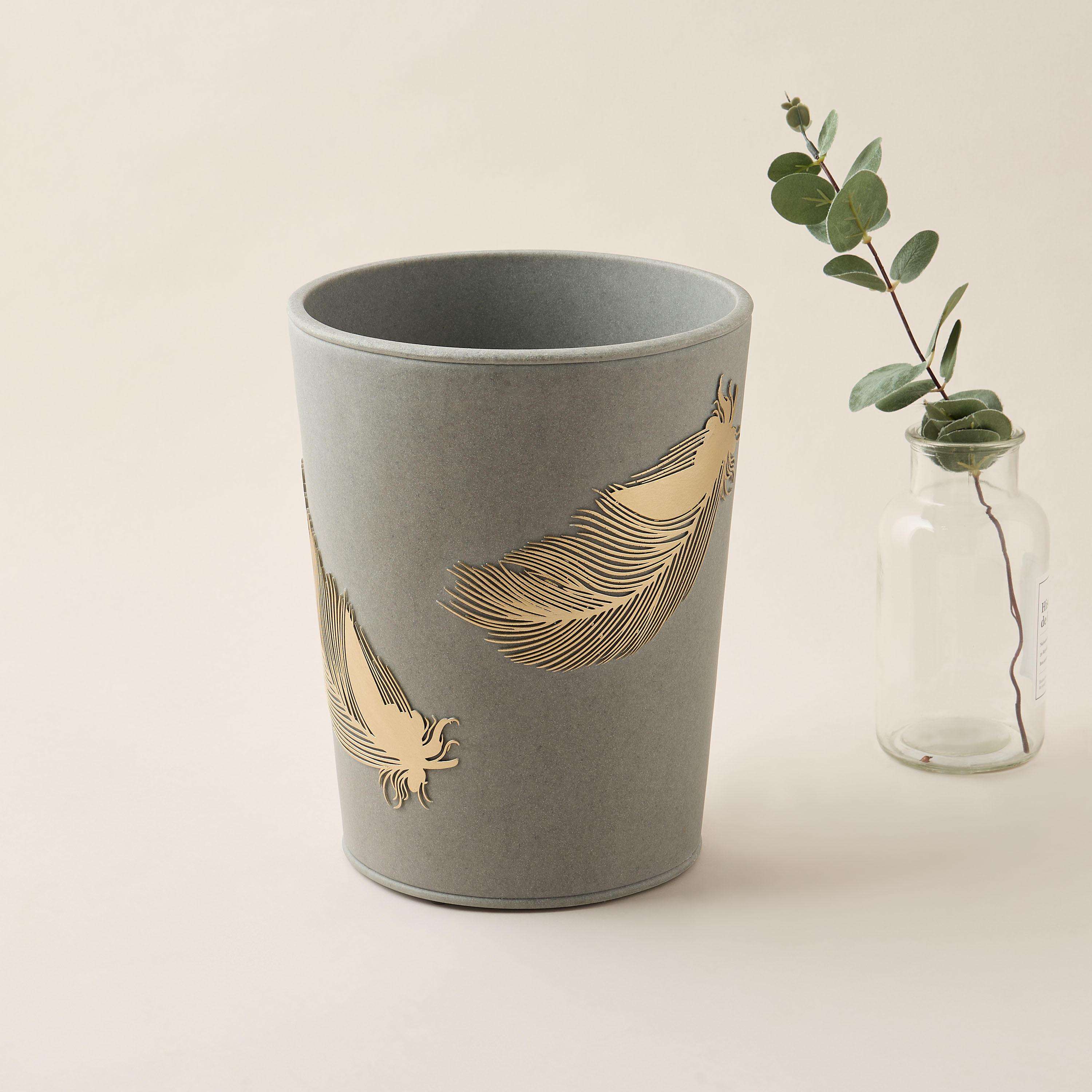 Feather Accent Waste Bin-household-bathandlaundry-wastebinsandaccessories-image-2