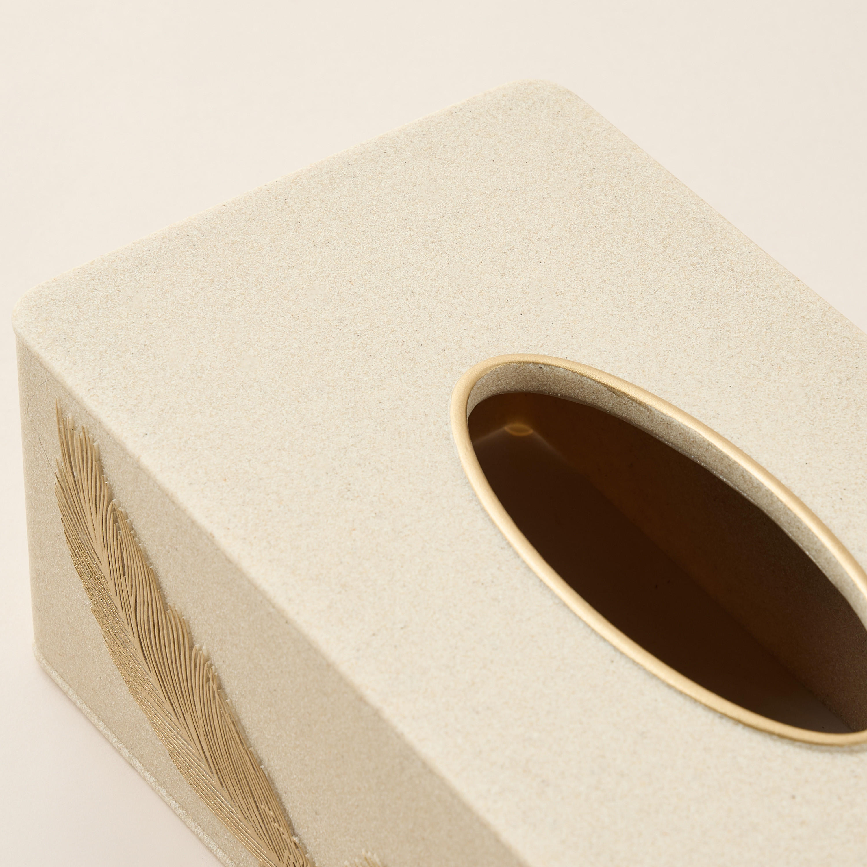 Feather Embossed Polyresin Tissue Box-household-bathandlaundry-bathaccessories-tissueboxesandcottonjars-image-3