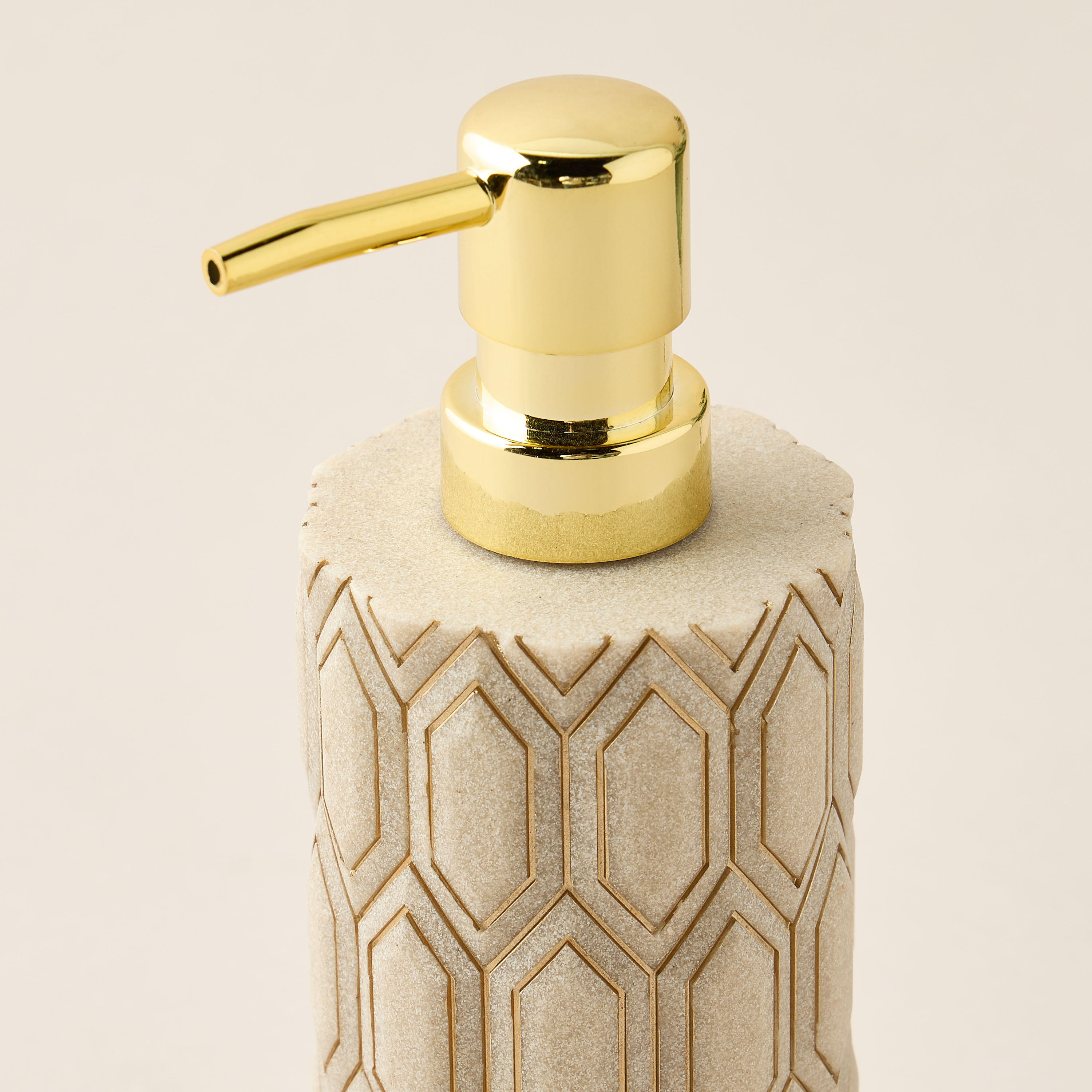 Darwaza Geometric Textured Lotion Dispenser-household-bathandlaundry-bathaccessories-soapdishesanddispensers-image-3