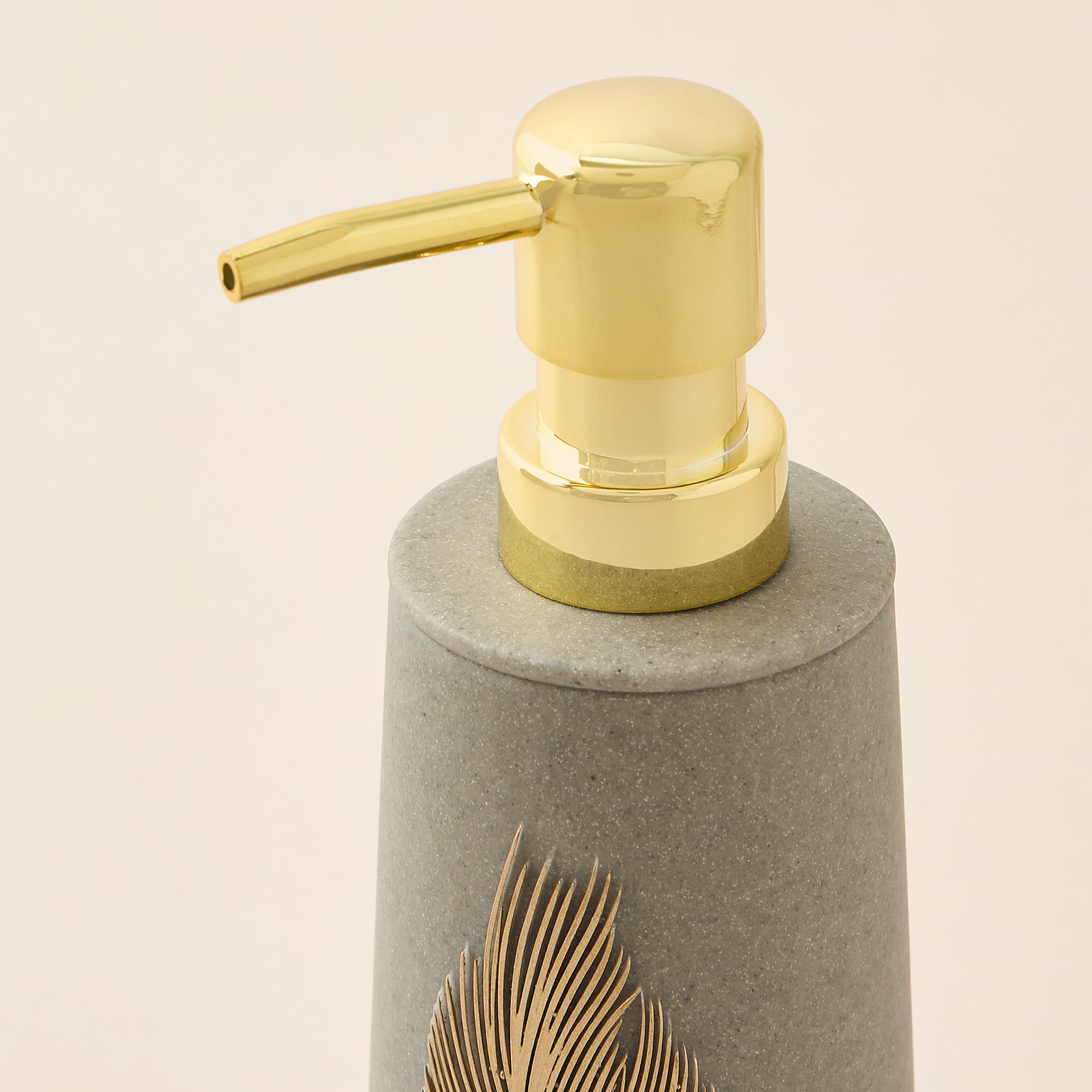 Feather Embellished Polyresin Lotion Dispenser-household-bathandlaundry-bathaccessories-soapdishesanddispensers-image-3