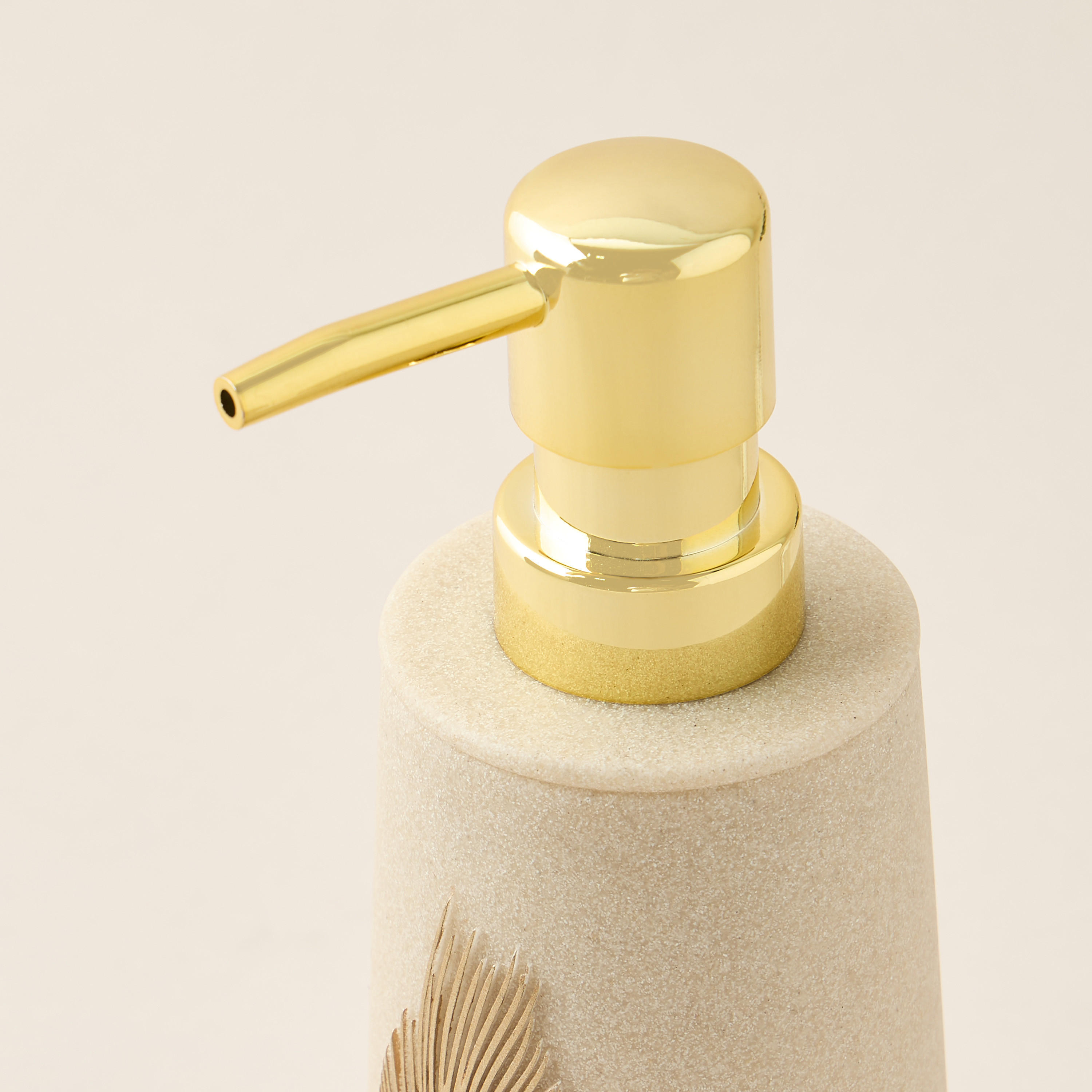 Gold Leaf Embossed Polyresin Lotion Dispenser-household-bathandlaundry-bathaccessories-soapdishesanddispensers-image-3