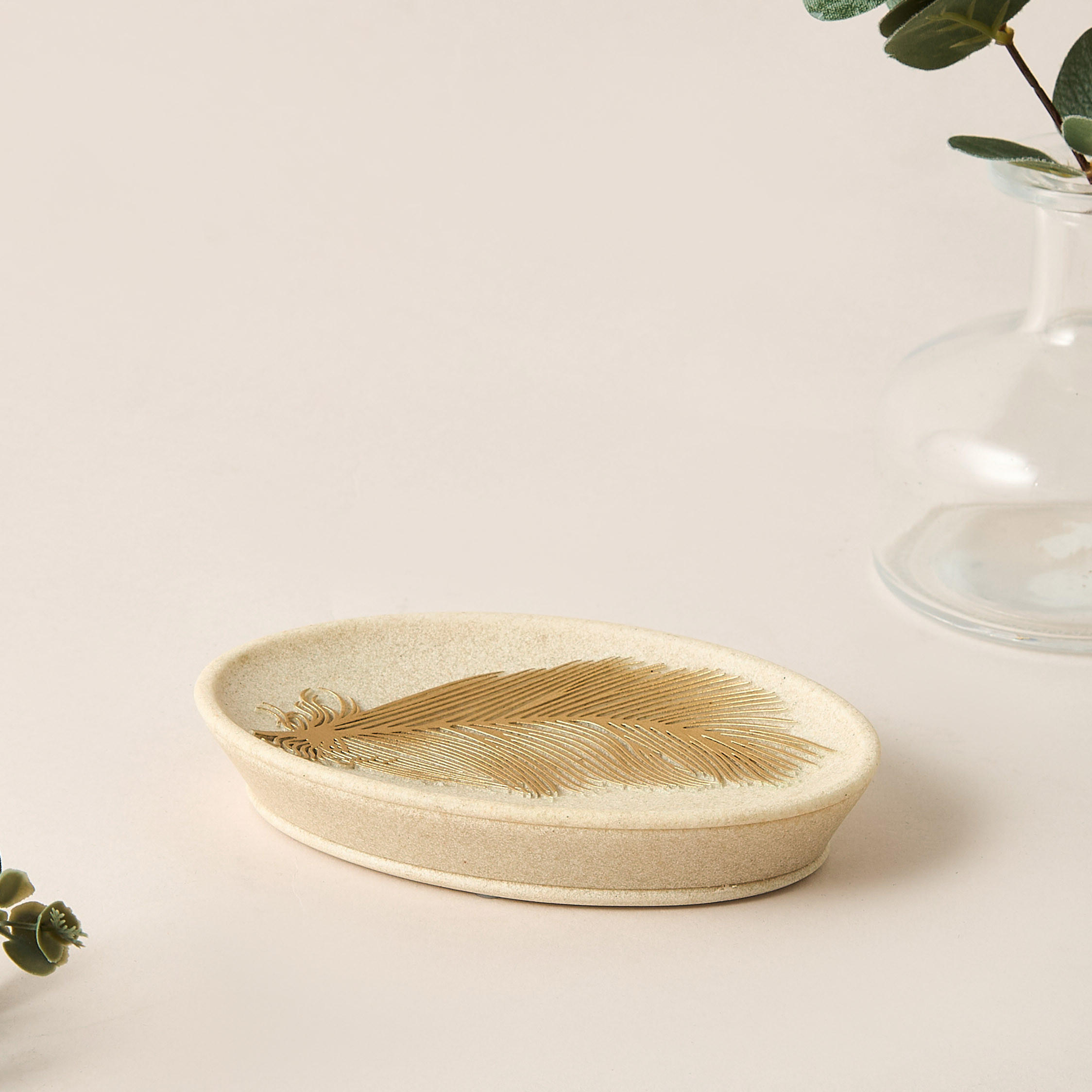 Gold Leaf Polyresin Soap Dish-household-bathandlaundry-bathaccessories-soapdishesanddispensers-image-2