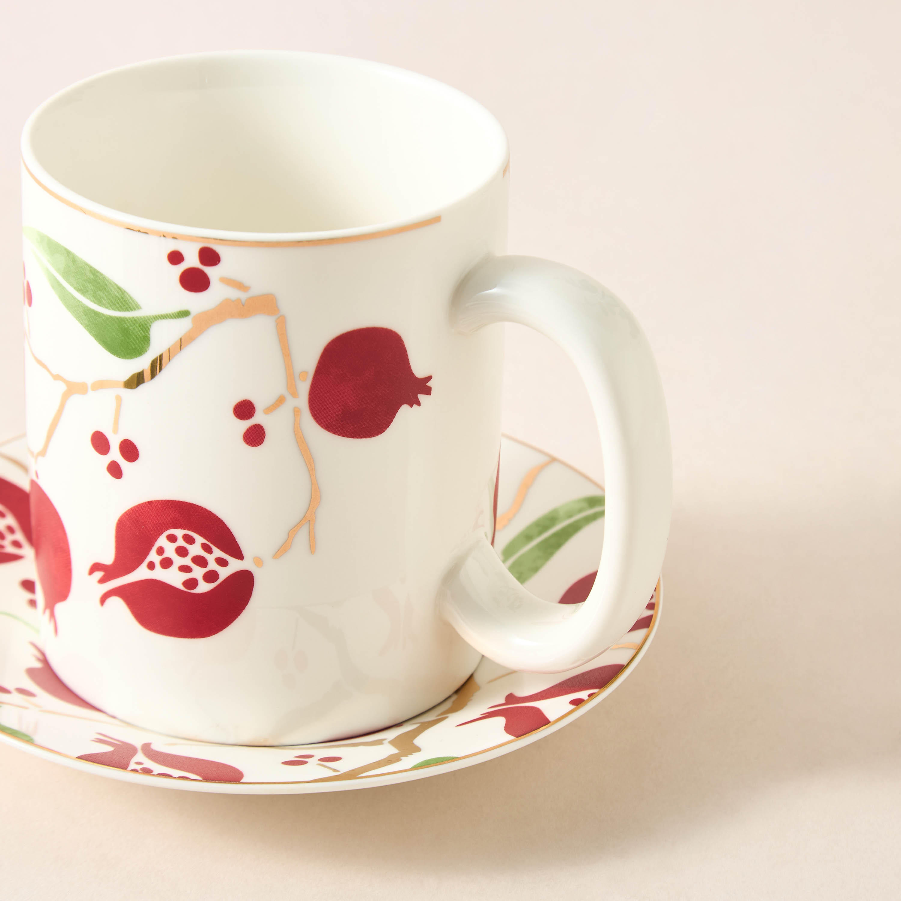 Pomegranate Print Bone China Mug - 380 ml-household-dining-teaandcoffee-mugsandcups-image-2