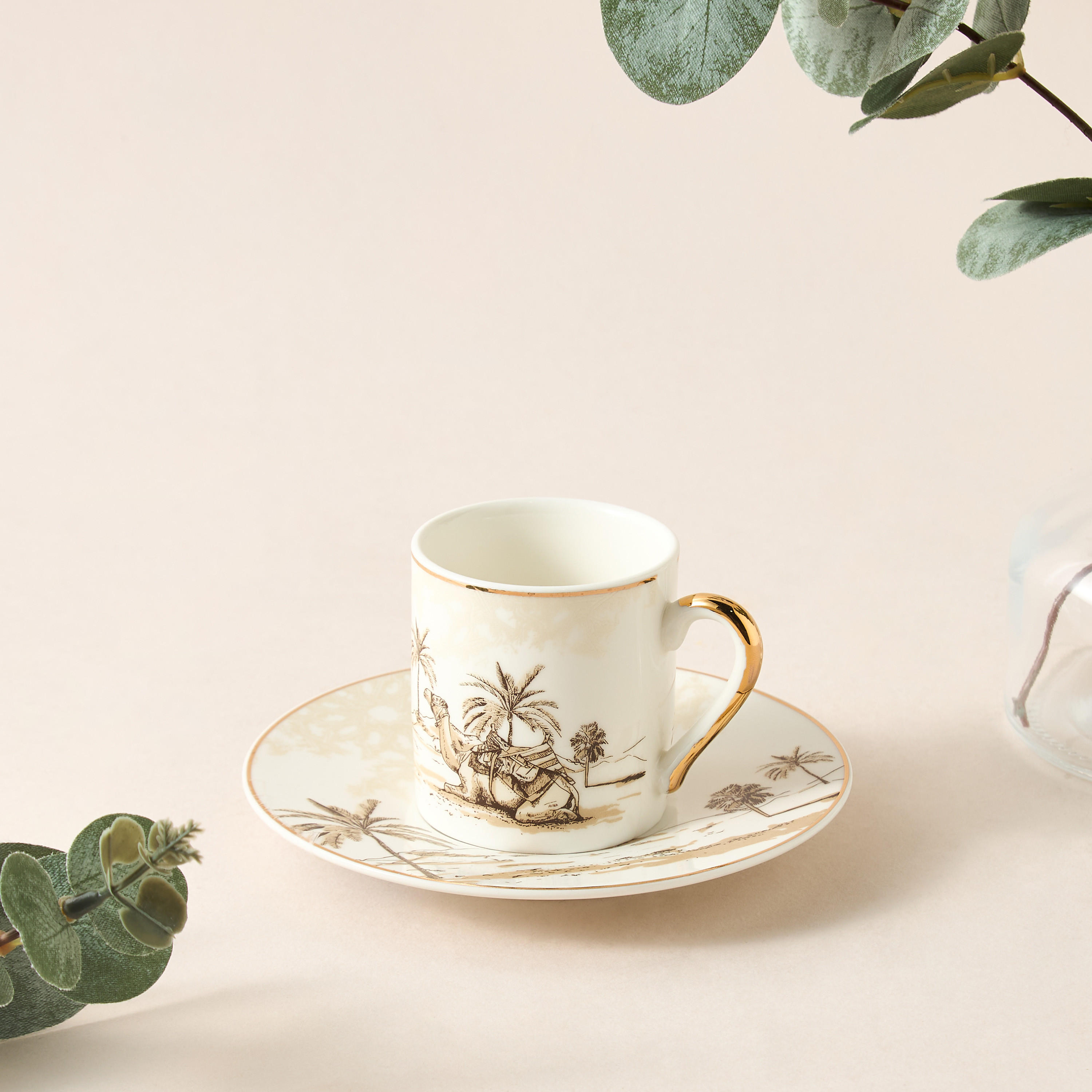 Nomad Luxe Printed 2-Piece Cup and Saucer Set-household-dining-teaandcoffee-teaandcoffeesets-image-1