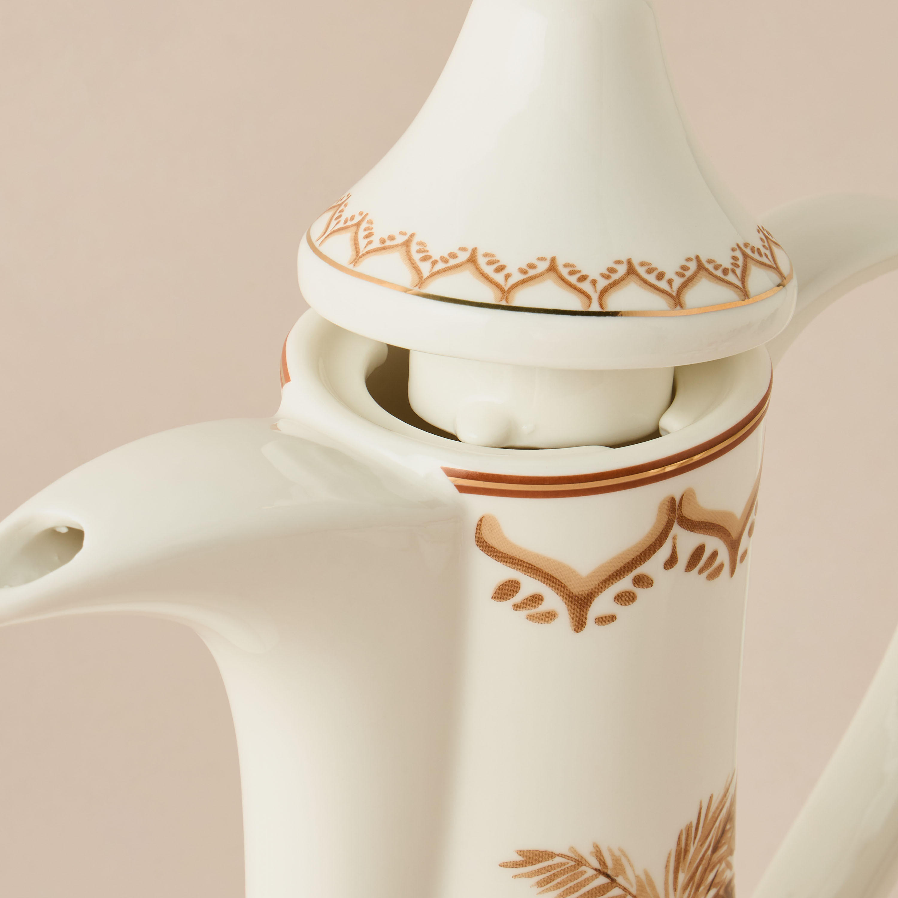 طقم فناجين قهوة خزف صيني 4 قطع بطبعات نخيل مع إبريق شاي-household-dining-teaandcoffee-teaandcoffeesets-image-5