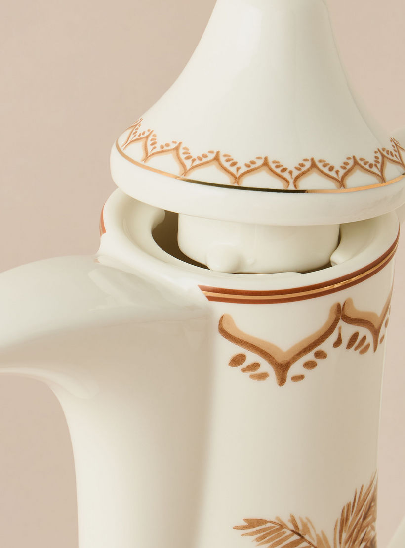 طقم فناجين قهوة خزف صيني 4 قطع بطبعات نخيل مع إبريق شاي-household-dining-teaandcoffee-teaandcoffeesets-image-5