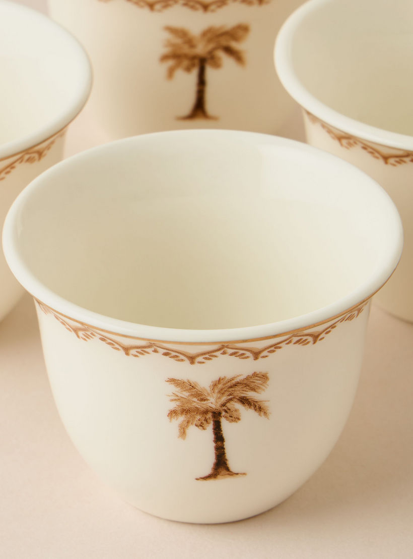 طقم فناجين قهوة خزف صيني 4 قطع بطبعات نخيل مع إبريق شاي-household-dining-teaandcoffee-teaandcoffeesets-image-6