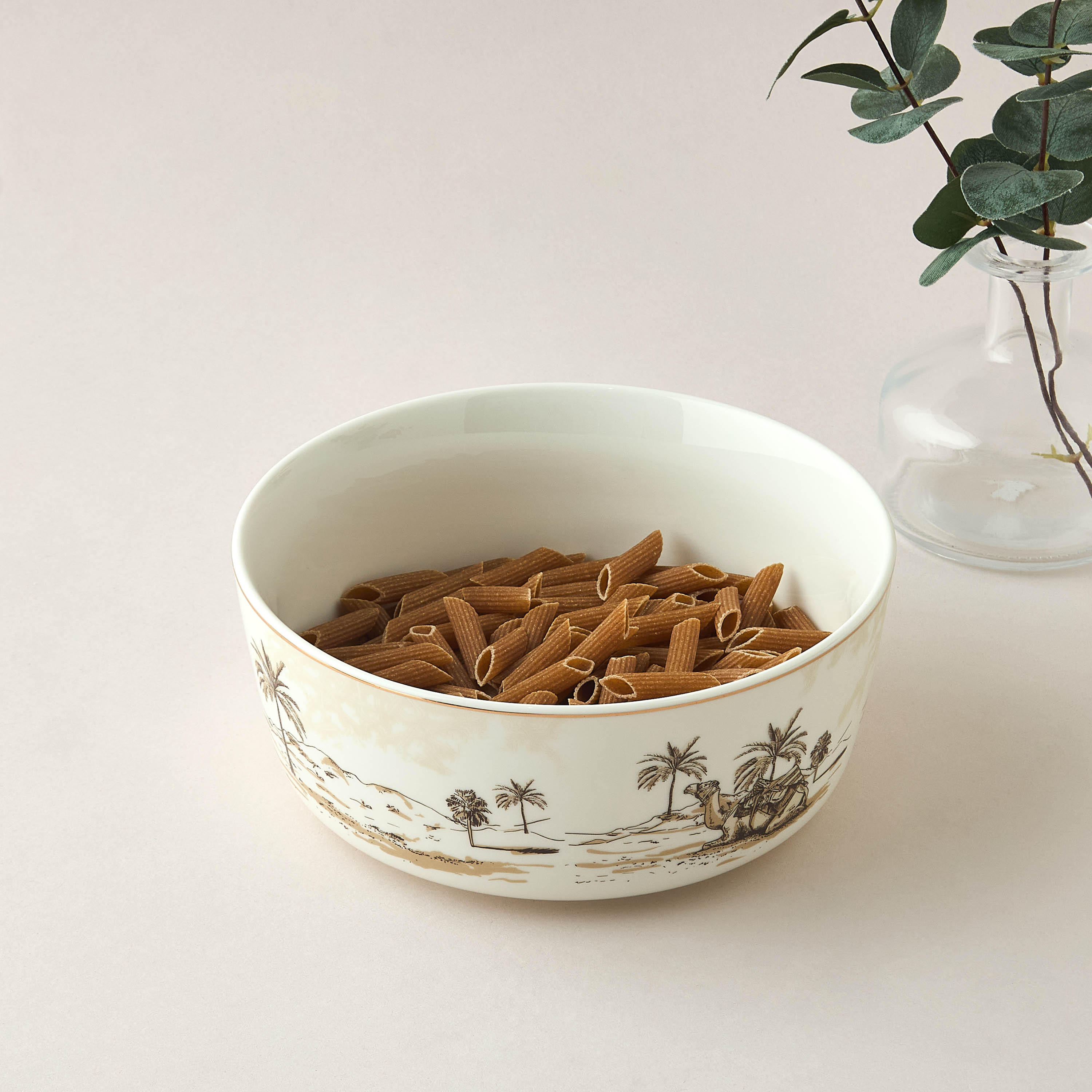 Nomad Luxe Printed Serving Bowl - 20.5 cms-household-dining-dinnerware-bowls-image-2