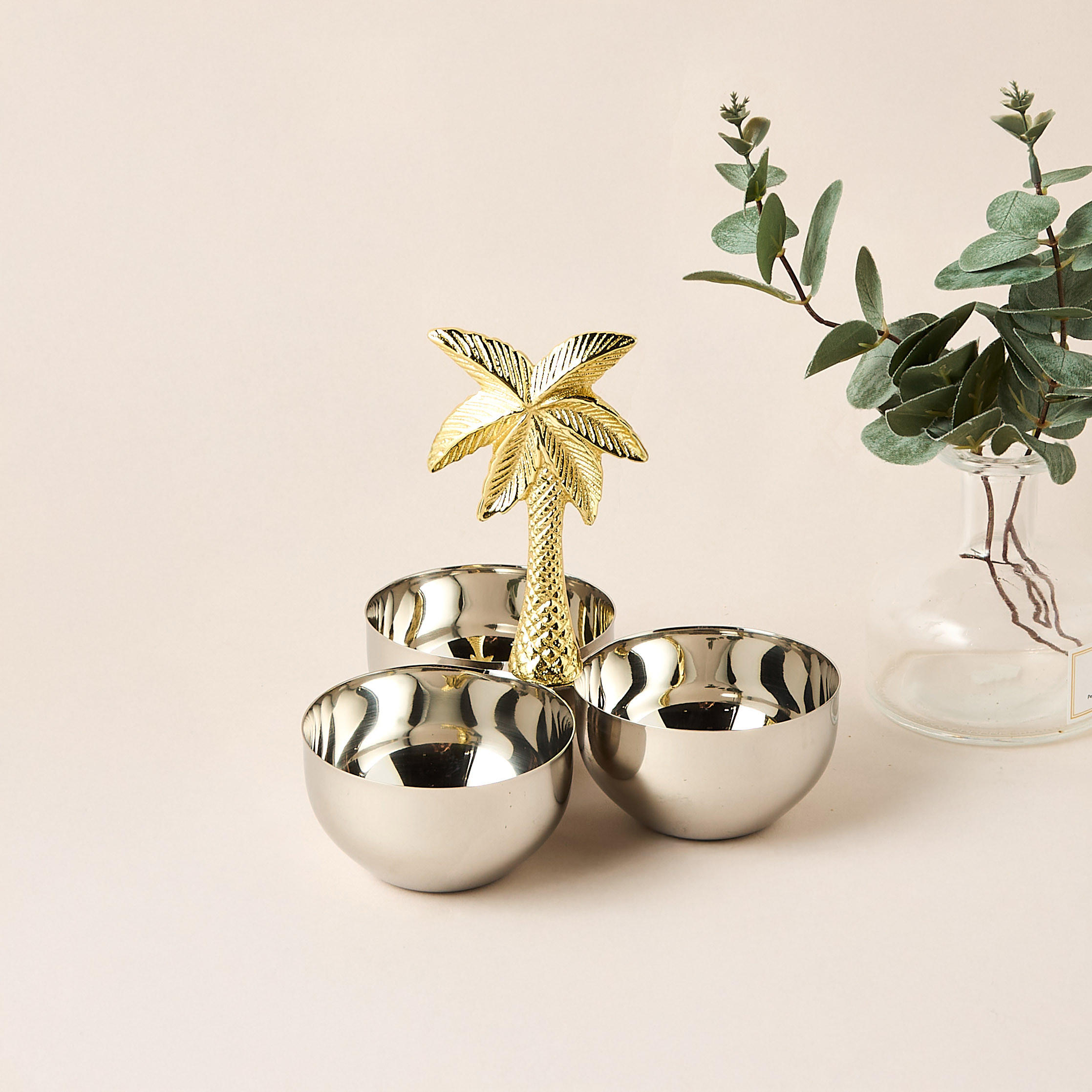 Nakhla 3-Compartment Nut Bowl Set with Stand-household-dining-dinnerware-bowls-image-1
