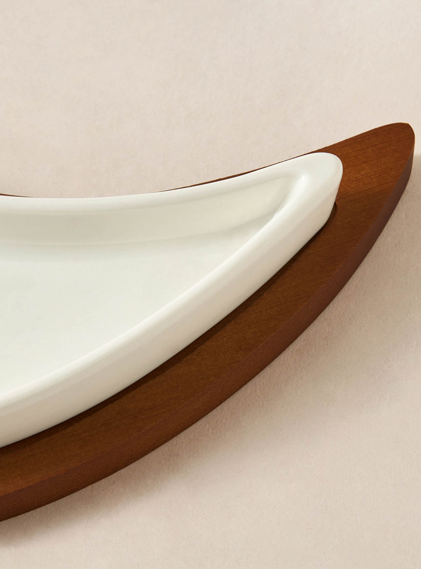 Sufrah Moon-Shaped Platter with Wooden Board-household-dining-serveware-servingplatters-image-3