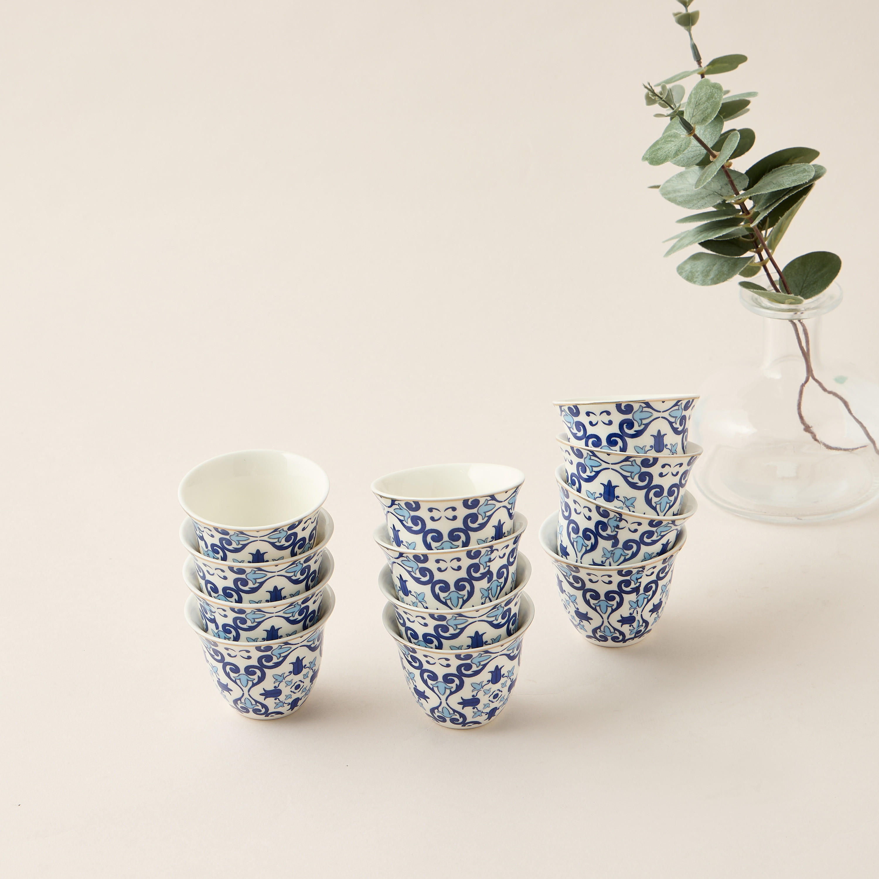 Azure Printed 12-Piece Kahwa Cup Set - 60 ml-household-dining-teaandcoffee-teaandcoffeesets-image-2