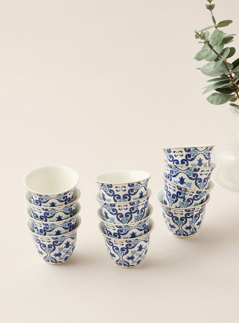 Azure Printed 12-Piece Kahwa Cup Set - 60 ml-household-dining-teaandcoffee-teaandcoffeesets-image-2