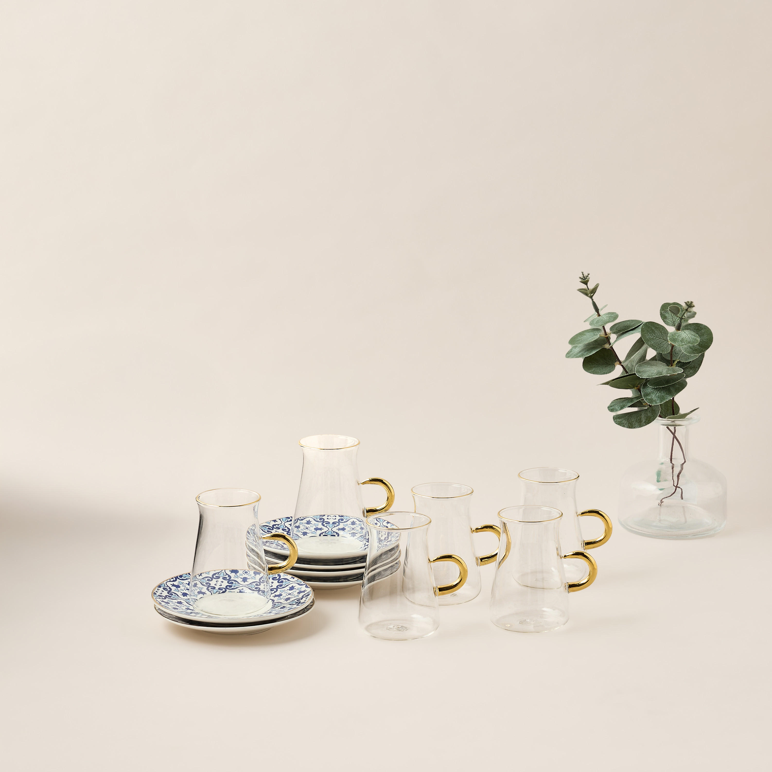 Azure 6-Piece Cup and Saucer Set-household-dining-teaandcoffee-teaandcoffeesets-image-1