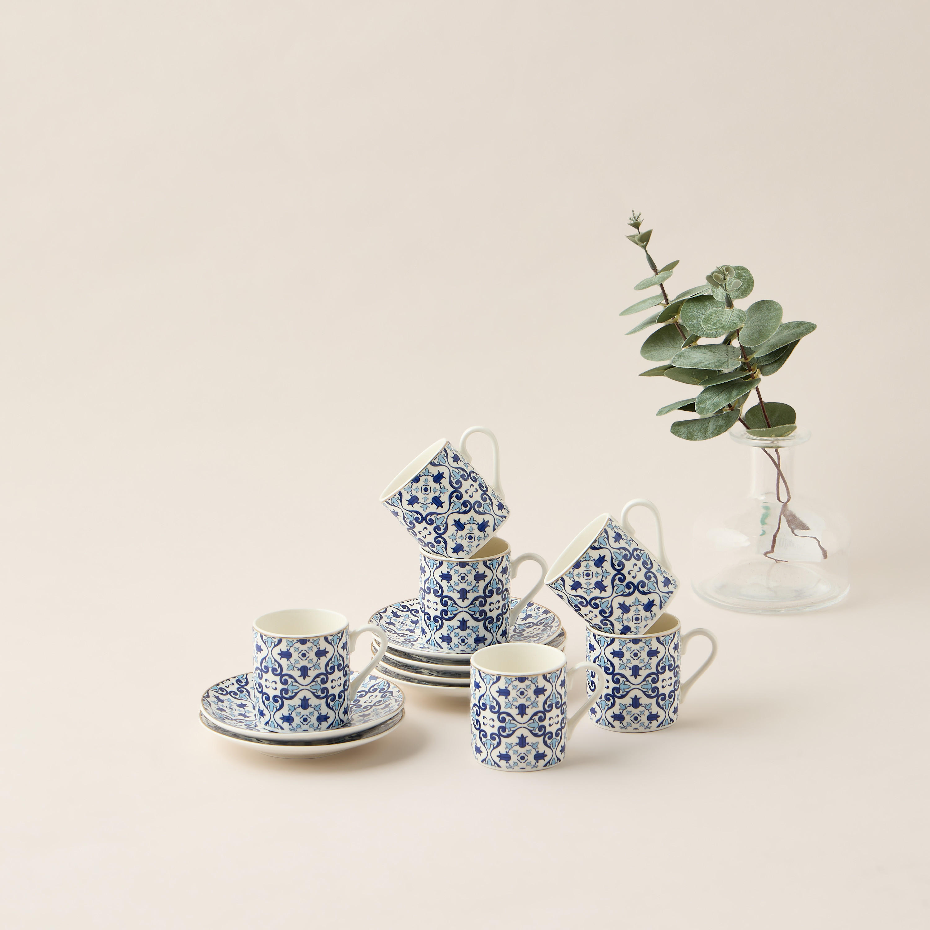 Azure Printed 6-Piece Espresso Cup and Saucer Set-household-dining-teaandcoffee-teaandcoffeesets-image-1