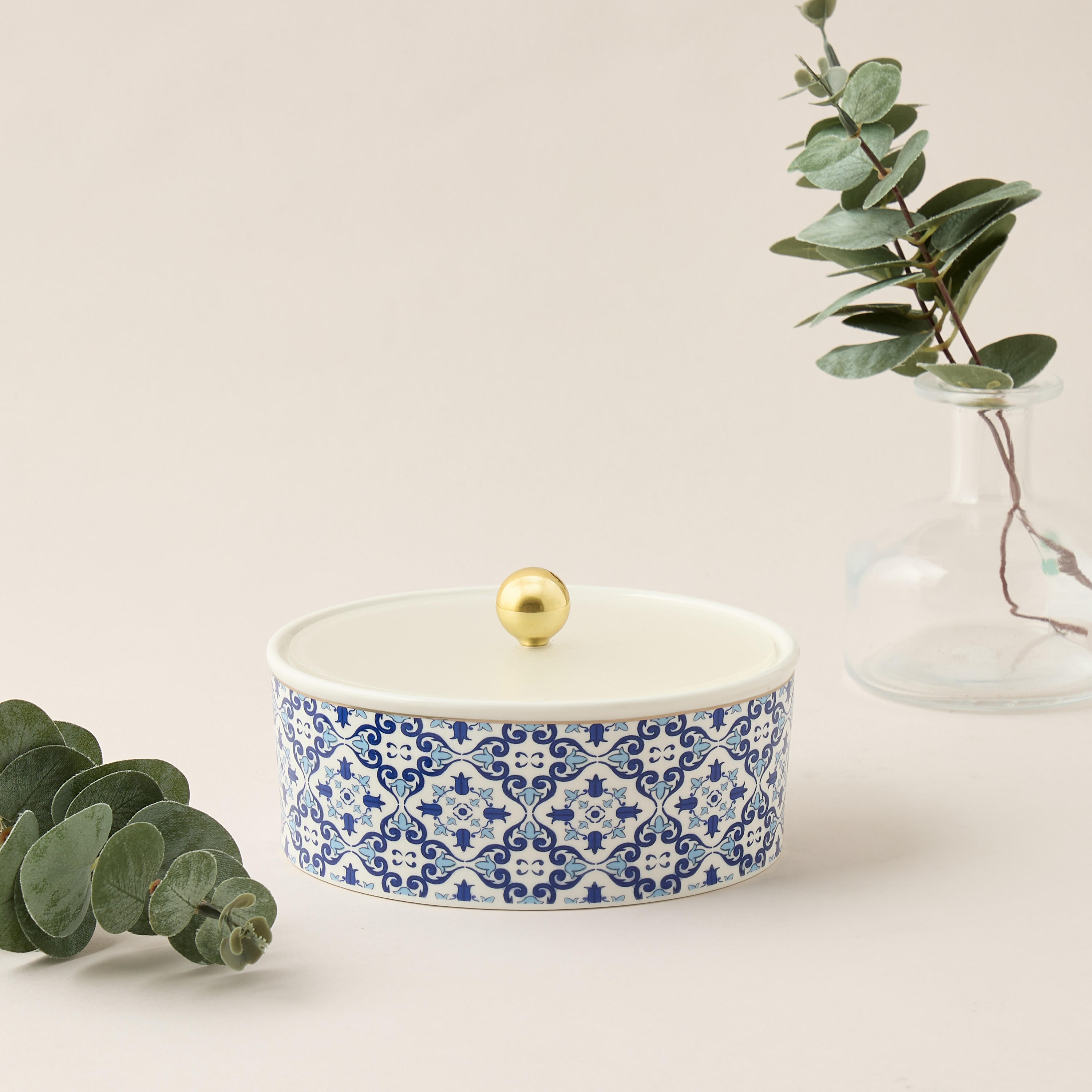 Azure Printed Date Bowl with Acrylic Lid-household-dining-dinnerware-bowls-image-1