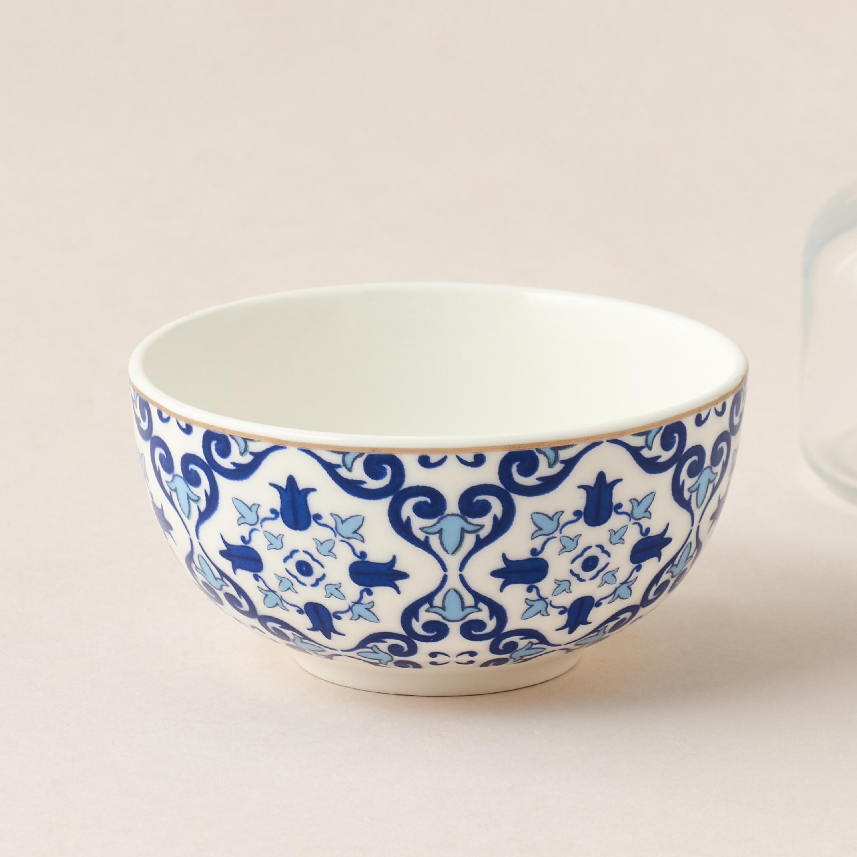 Printed 4-Piece Bone China Serving Bowl and Tray Set-household-dining-serveware-servingtrays-image-4