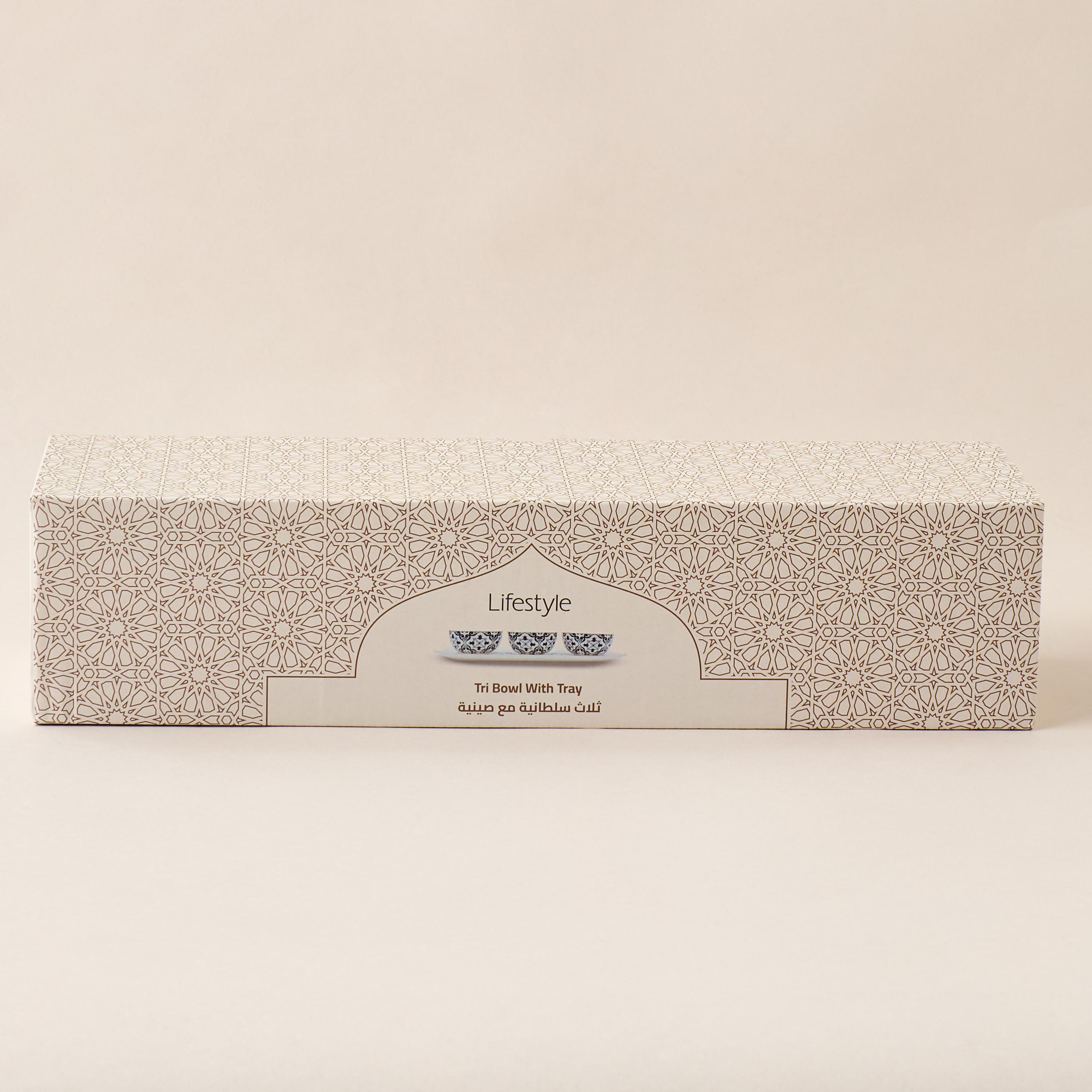 Printed 4-Piece Bone China Serving Bowl and Tray Set-household-dining-serveware-servingtrays-image-6
