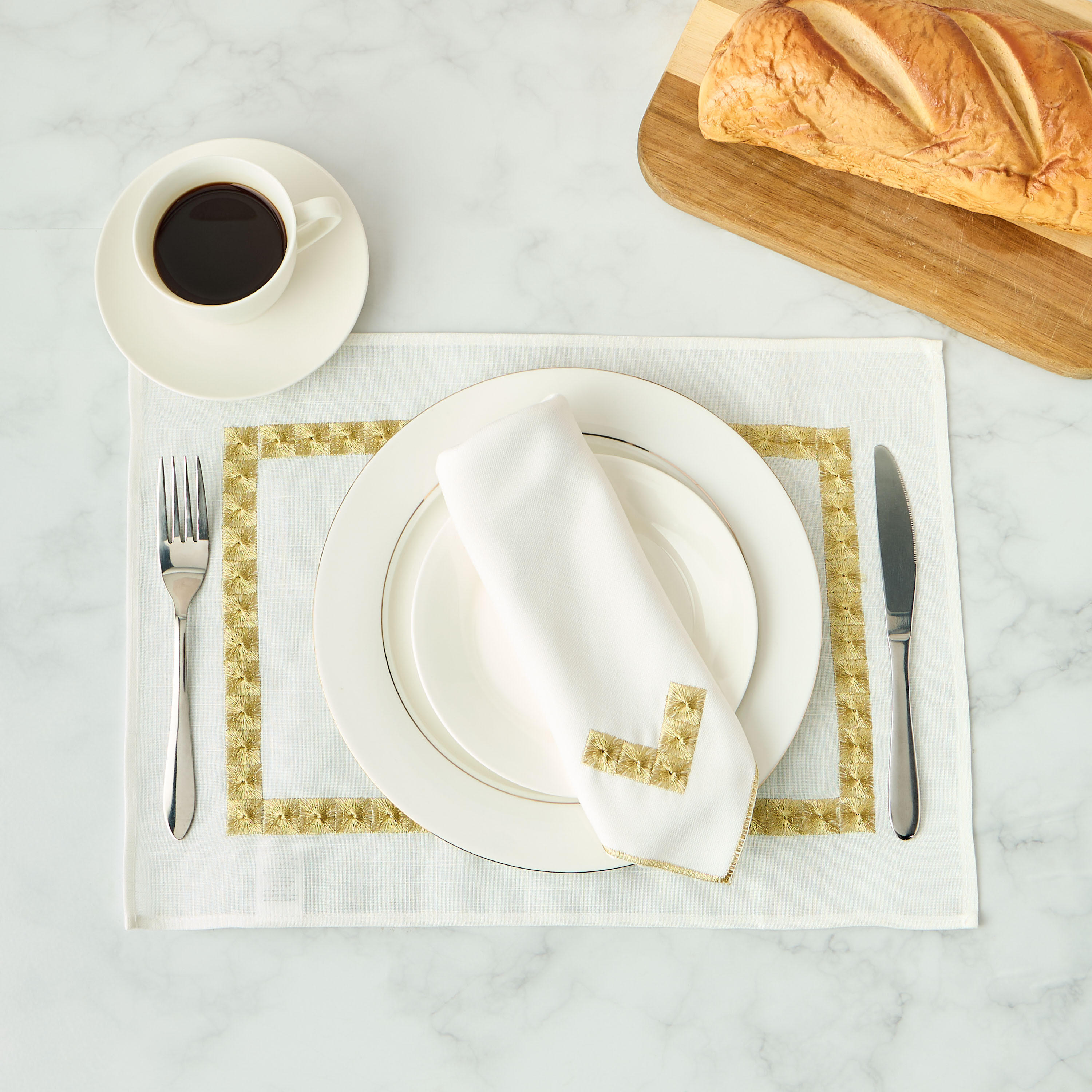 Nomad Luxe 4-Piece Embroidered Napkin Set - 43x43 cms-household-dining-tablelinen-napkinsandaccessories-image-2