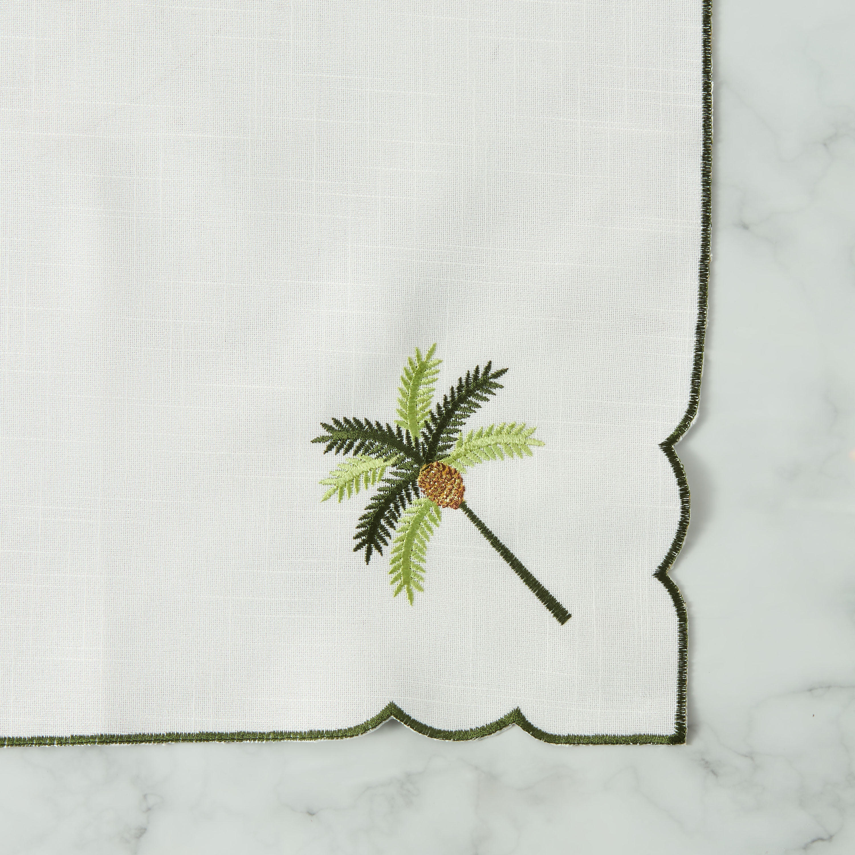 Palm Tree Embroidered Napkin - Set of 4-household-dining-tablelinen-napkinsandaccessories-image-3