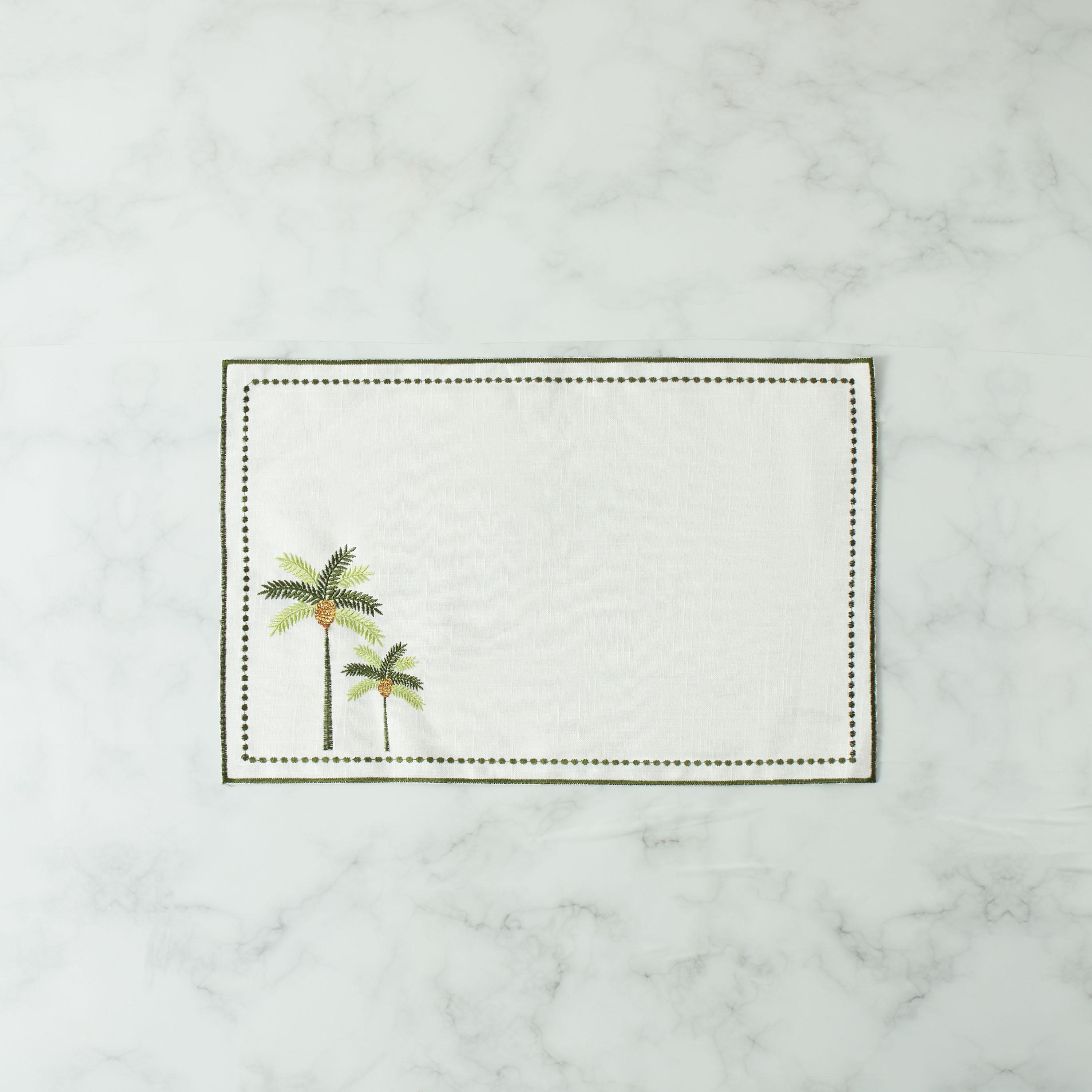 Palm Tree Embroidered 4-Piece Placemat Set - 30x45 cms-household-dining-tablelinen-placemats-image-2