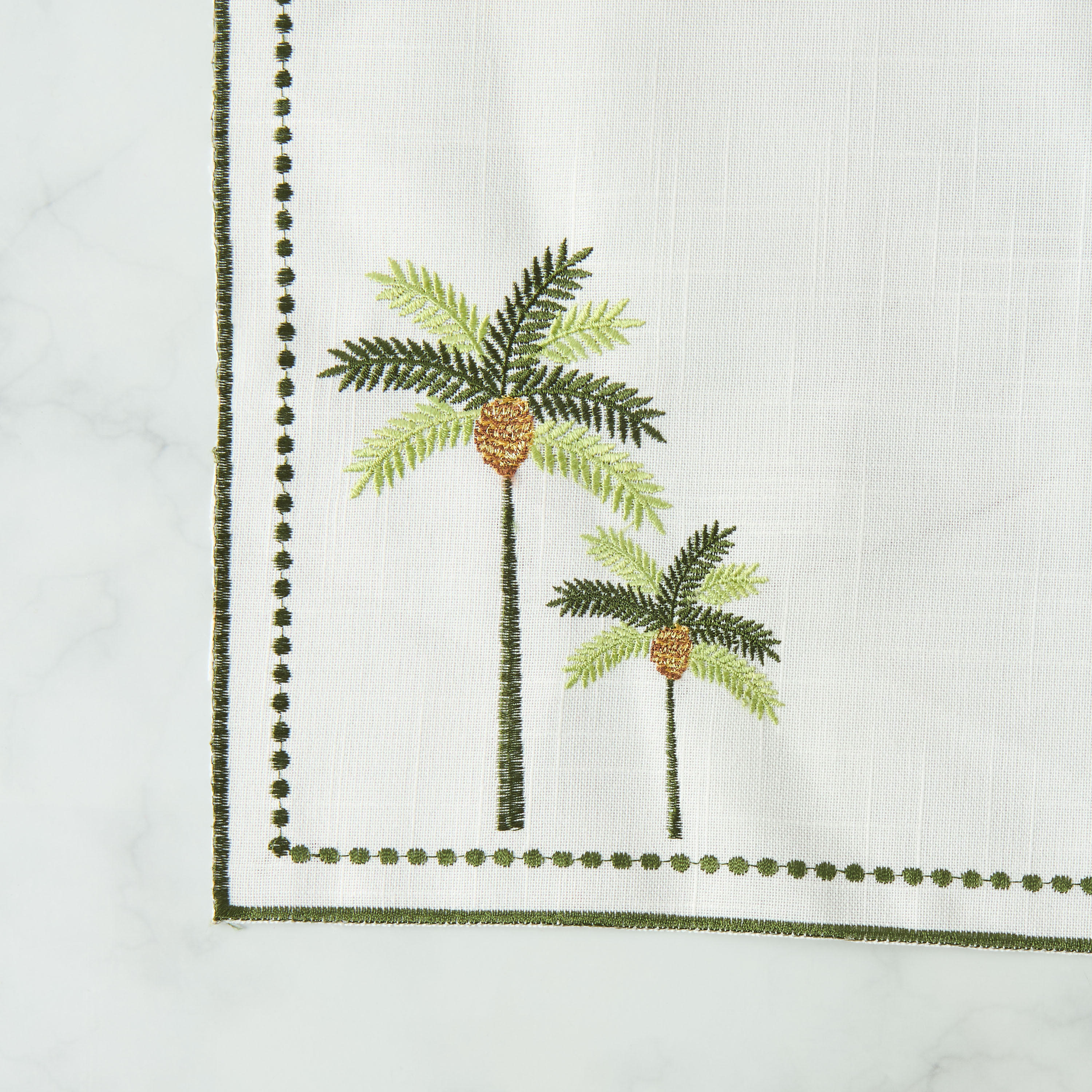 Palm Tree Embroidered 4-Piece Placemat Set - 30x45 cms-household-dining-tablelinen-placemats-image-3
