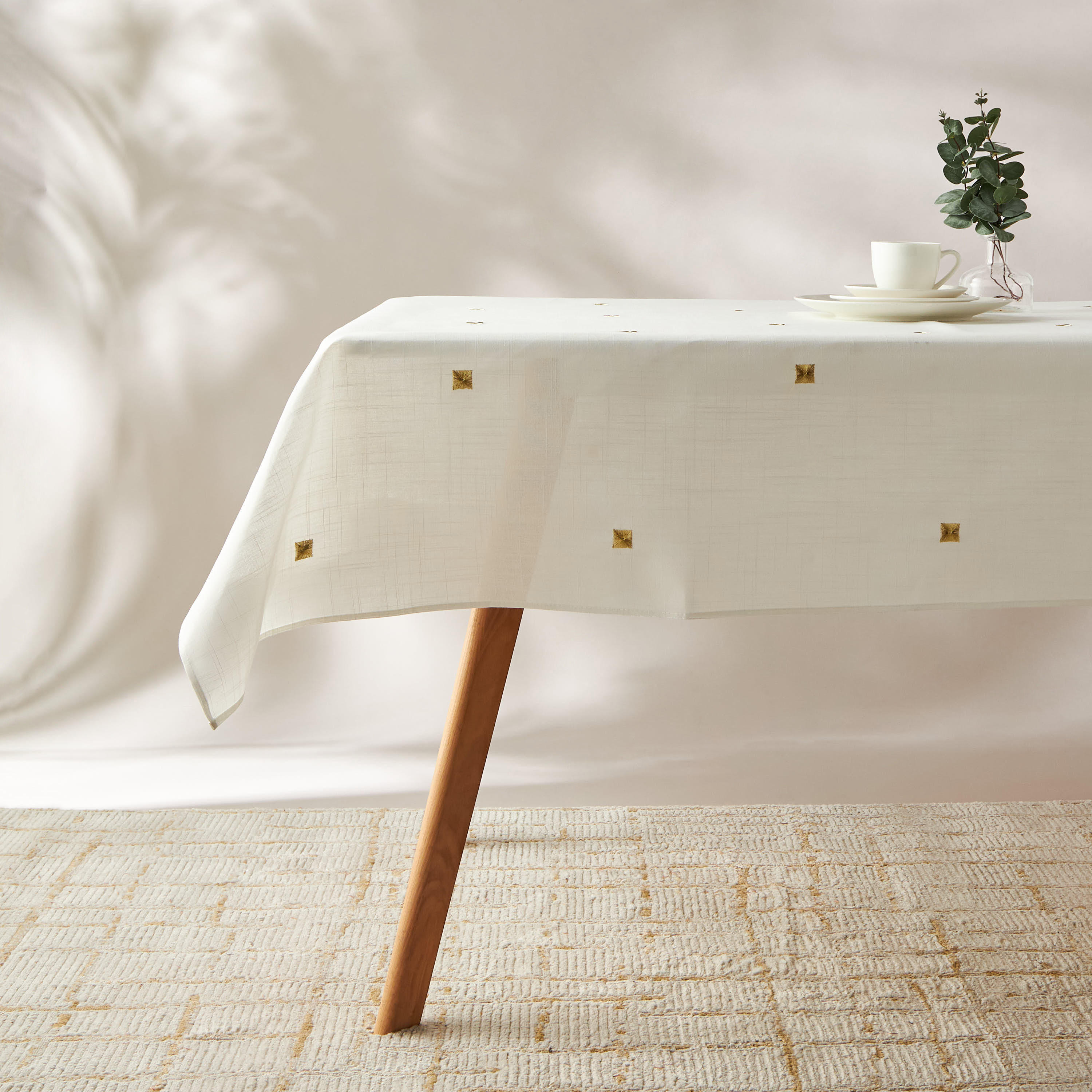 Nomad Luxe Embroidered Table Cloth - 250x150 cms-household-dining-tablelinen-runnersandtablecovers-image-1