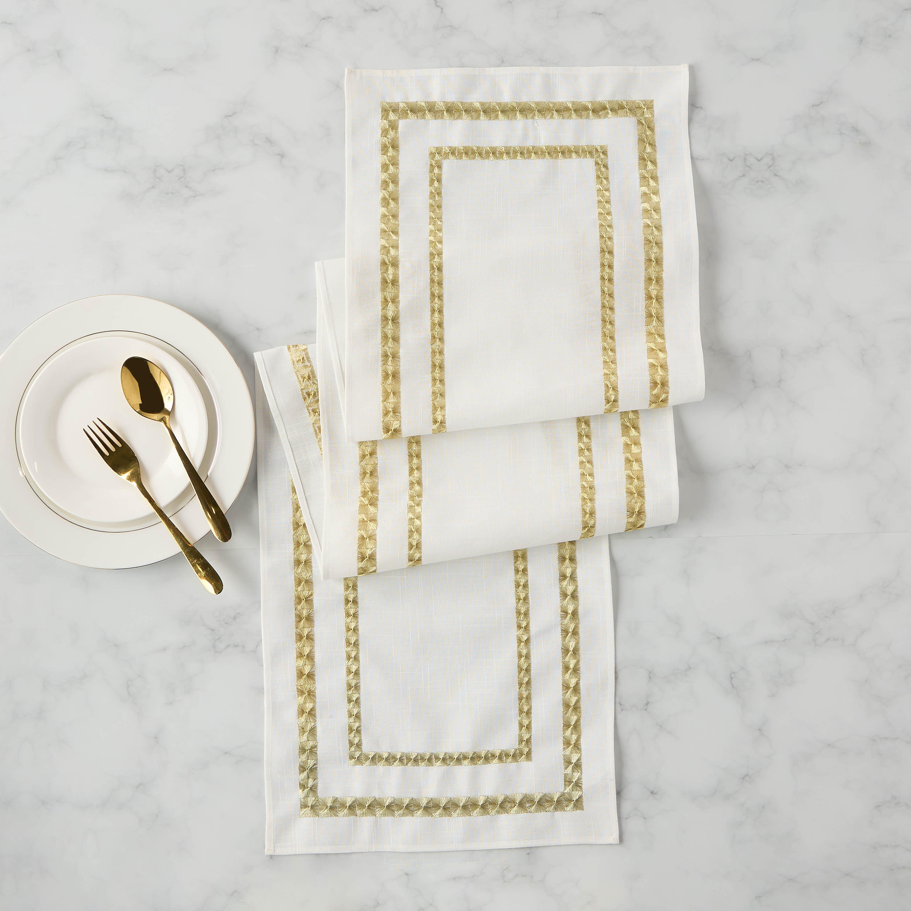 Nomad Luxe Embroidered Table Runner - 180x33 cms-household-dining-tablelinen-runnersandtablecovers-image-1