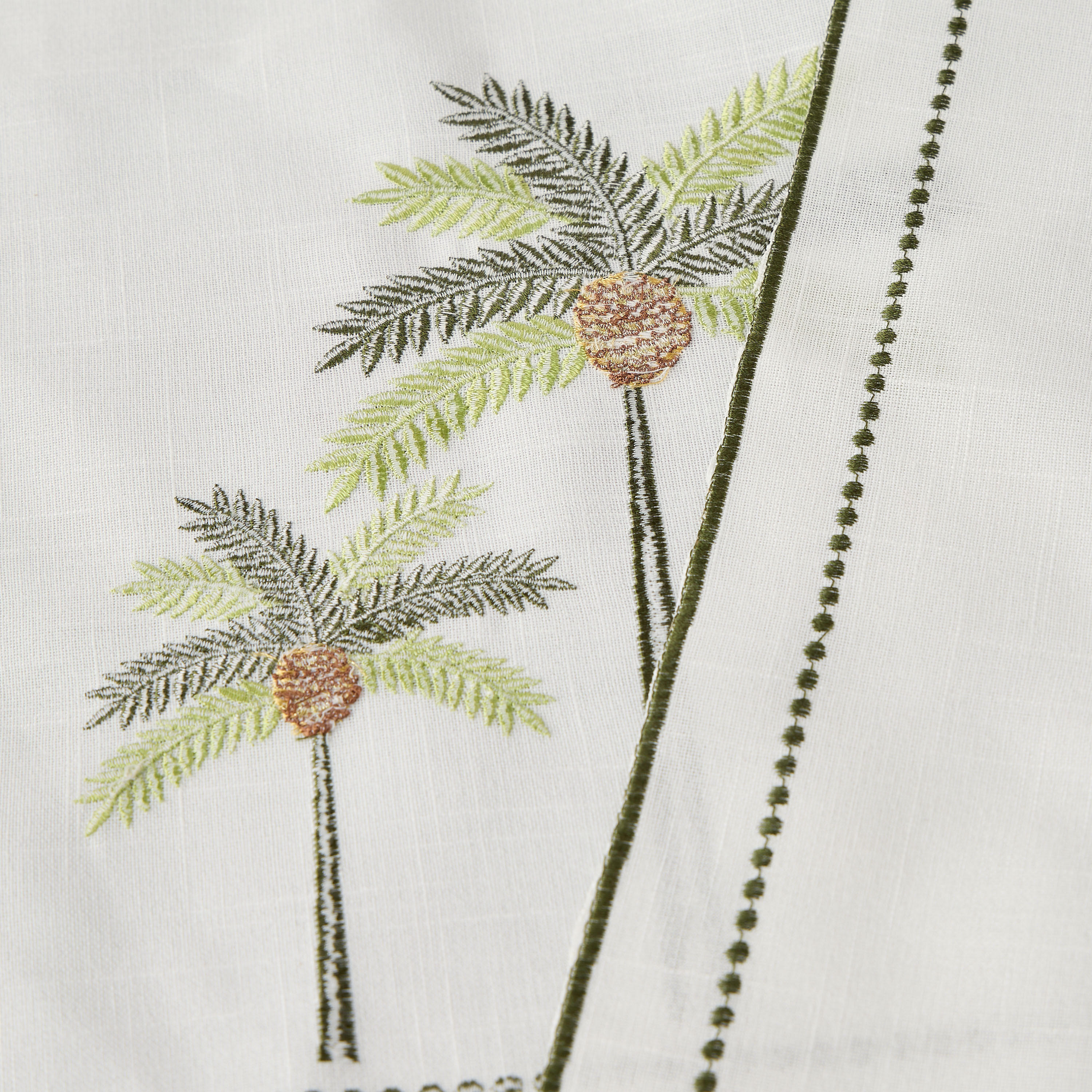 Palm Tree Embroidered Runner - 180x33 cms-household-dining-tablelinen-runnersandtablecovers-image-3