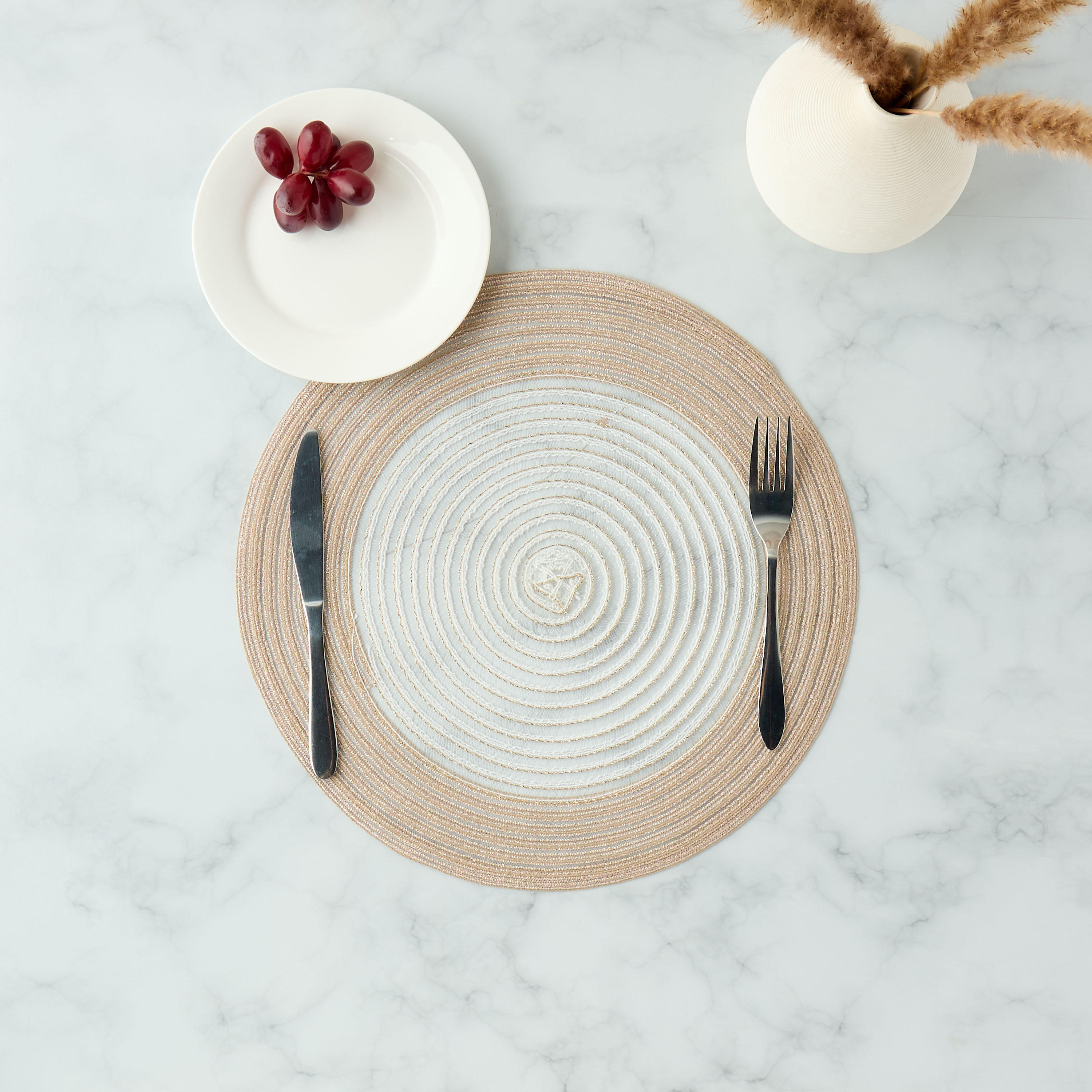 Wire Woven Textured Round Placemat - Set of 4-household-dining-tablelinen-placemats-image-2