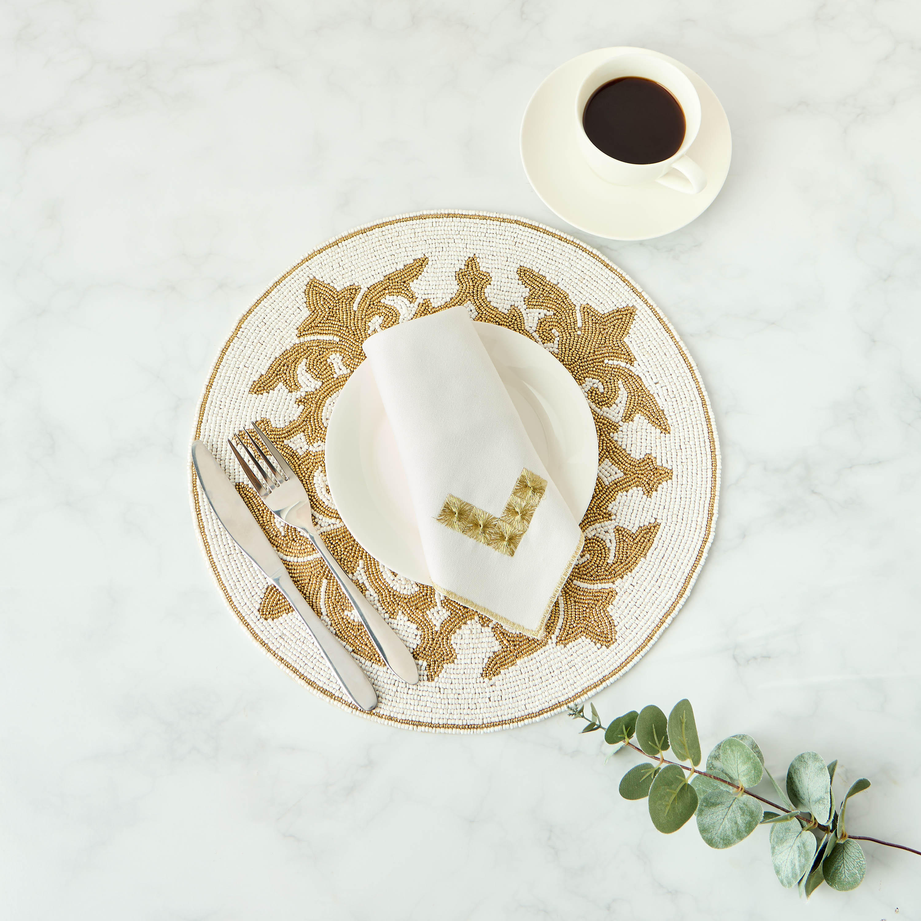Gia Como Beaded Placemat-household-dining-tablelinen-placemats-image-2