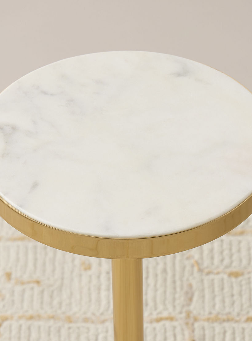 Marble Top Side Table - 23x51 cms-furniture-livingroom-sideandendtables-image-3