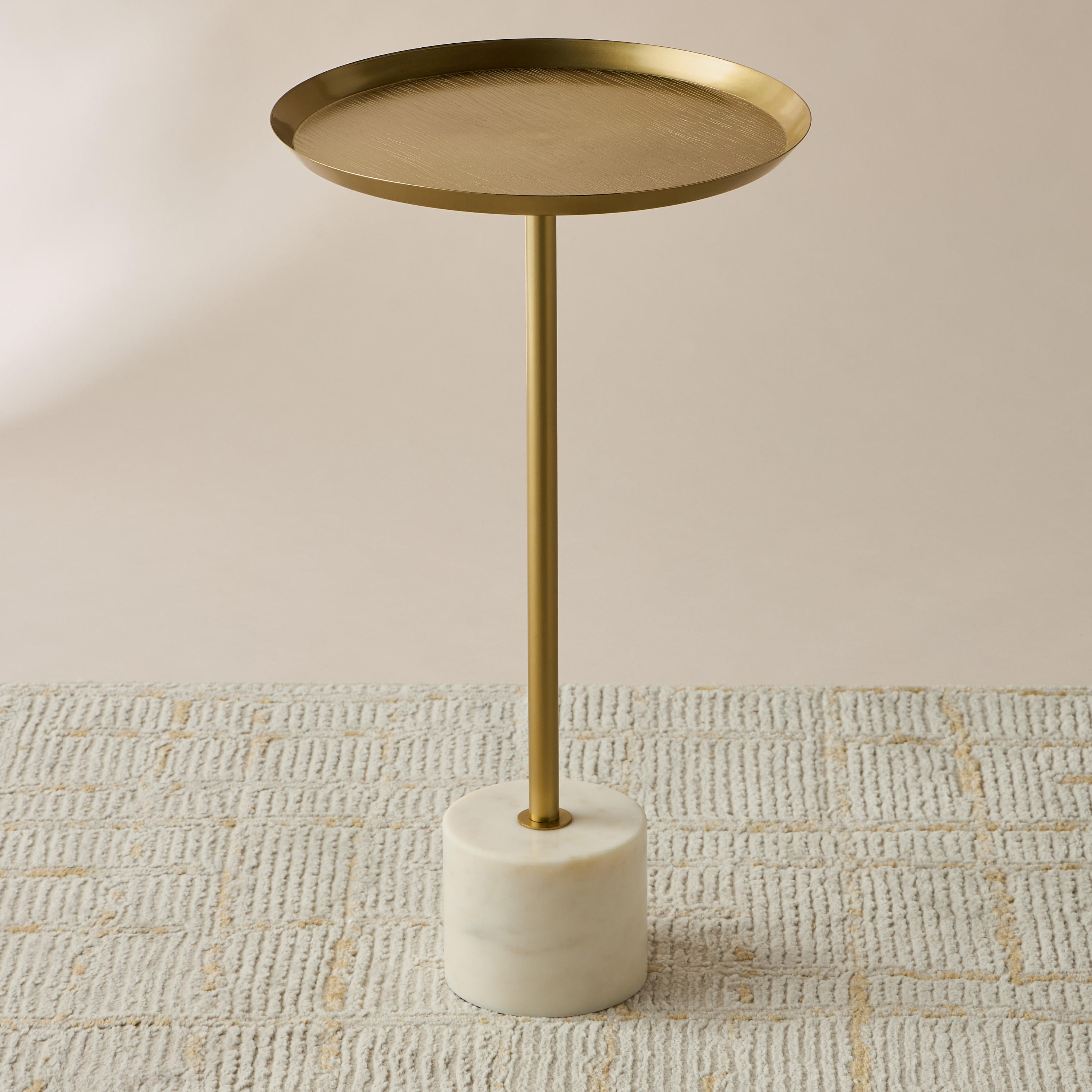Metal Top Side Table with Pedestal Base - 56 cms-furniture-livingroom-sideandendtables-image-3