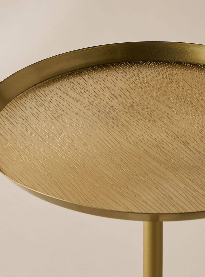 Metal Top Side Table with Pedestal Base - 56 cms-furniture-livingroom-sideandendtables-image-4