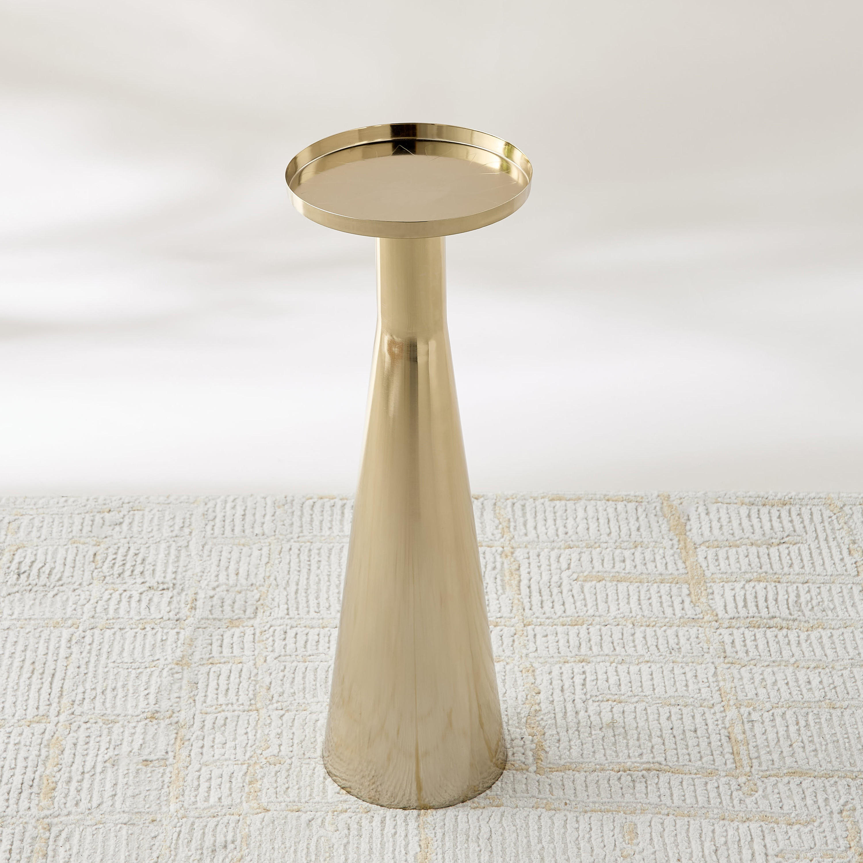 Metal Top Side Table with Pedestal Base - 57 cms-furniture-livingroom-sideandendtables-image-4