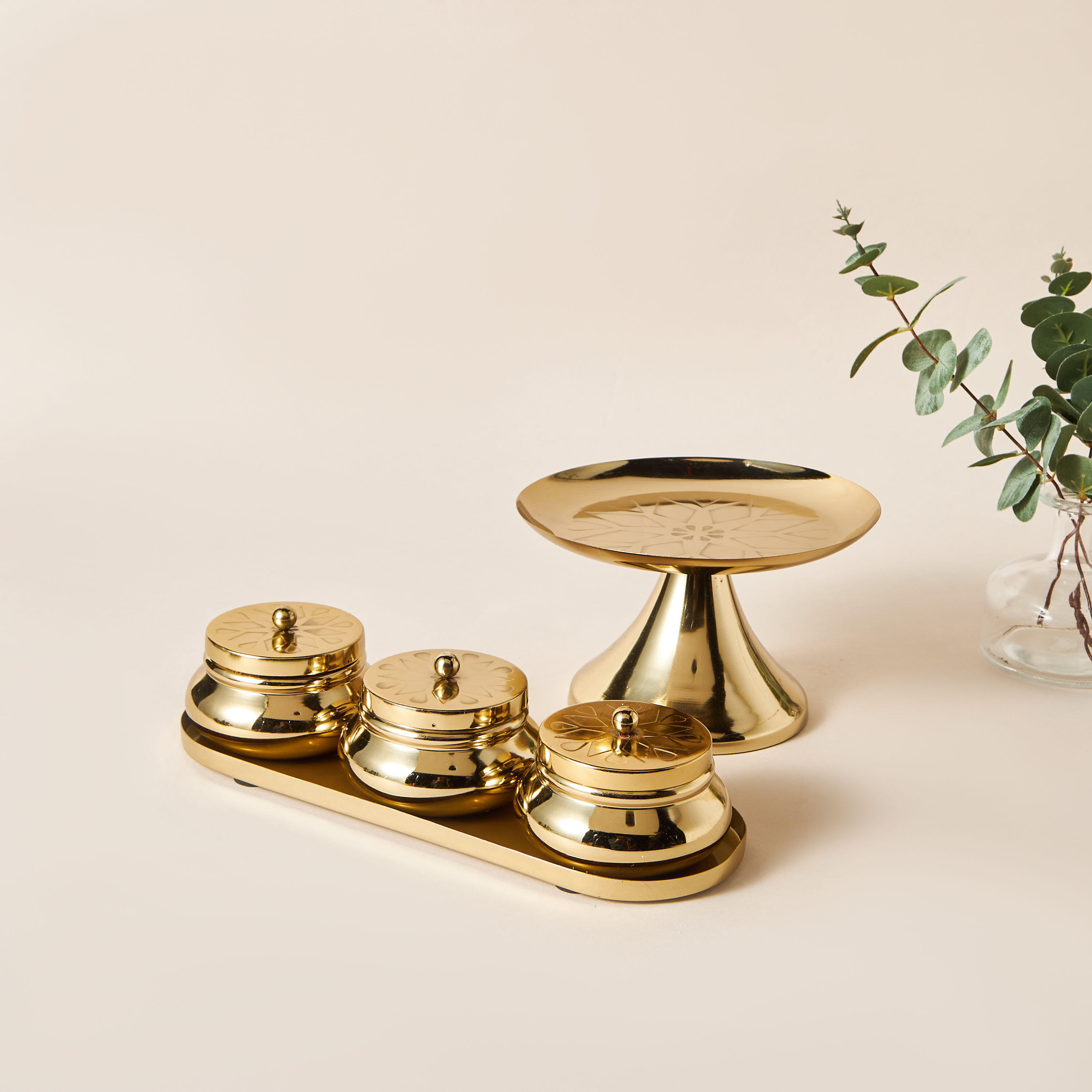 Metal 4-Piece Bowl and Tray Set-household-dining-serveware-servingtrays-image-6